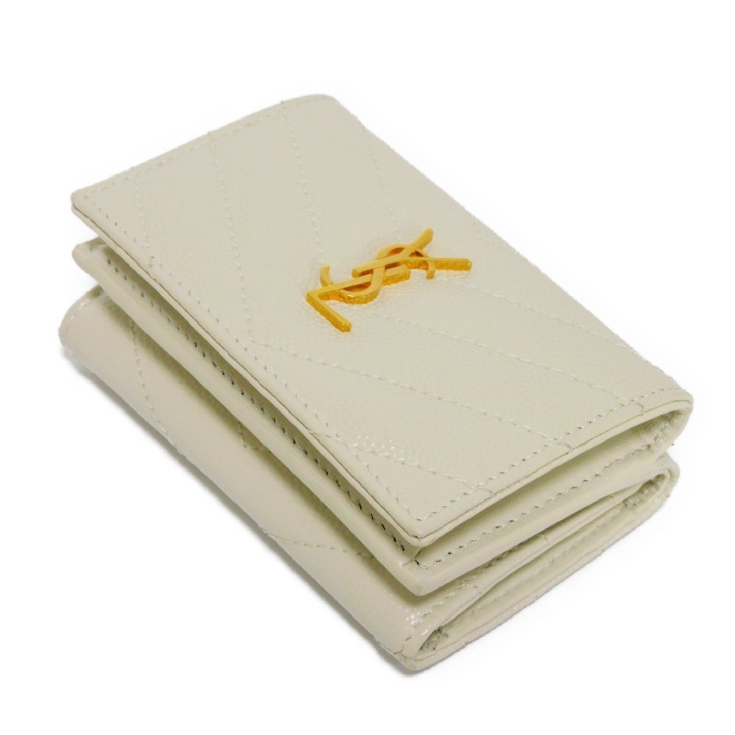 Saint Laurent Trifold Wallet Monogram Origami Tiny YSL Blanc   668274 BOWA1 9207 Men's Women's Billfold