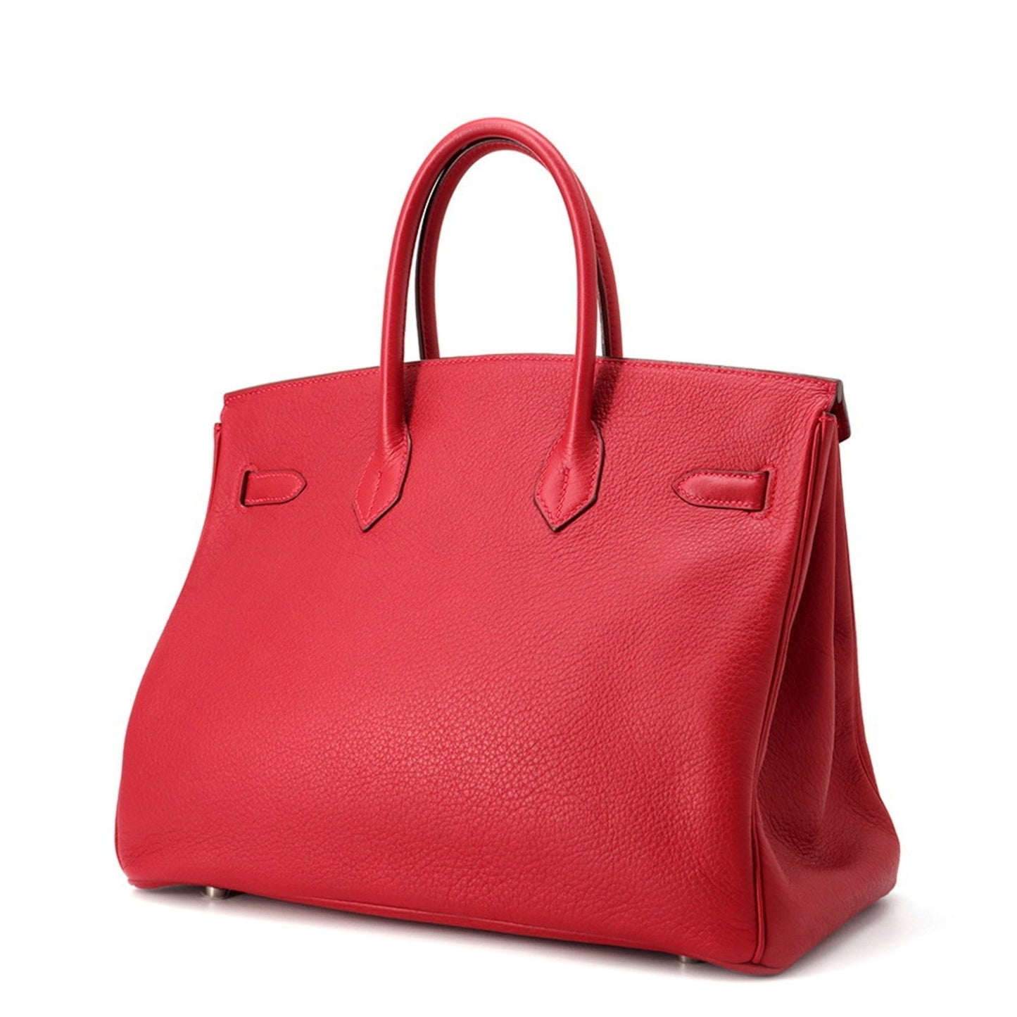 Hermes Rouge Casaque Taurillon Clemence Leather Handbag ( )