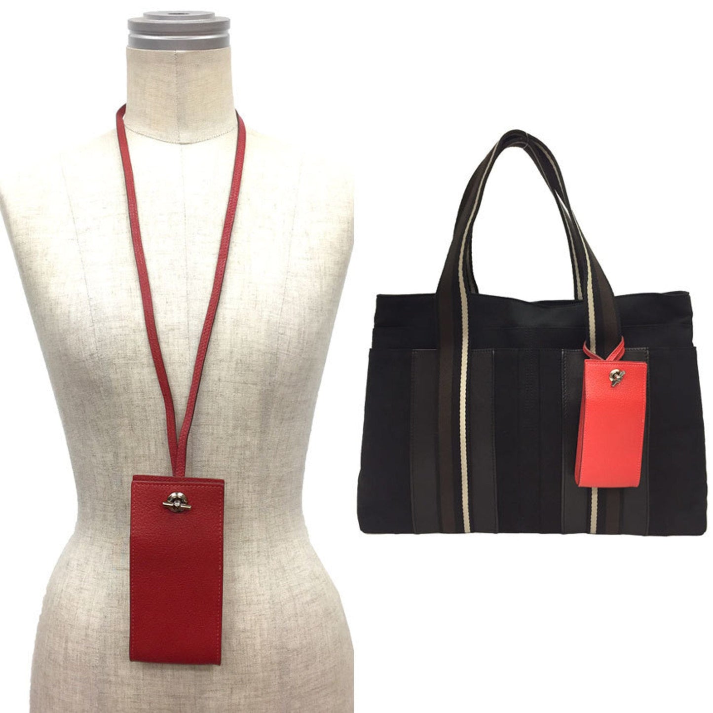 Hermes Vespa Red Color Leather Pouch ( )