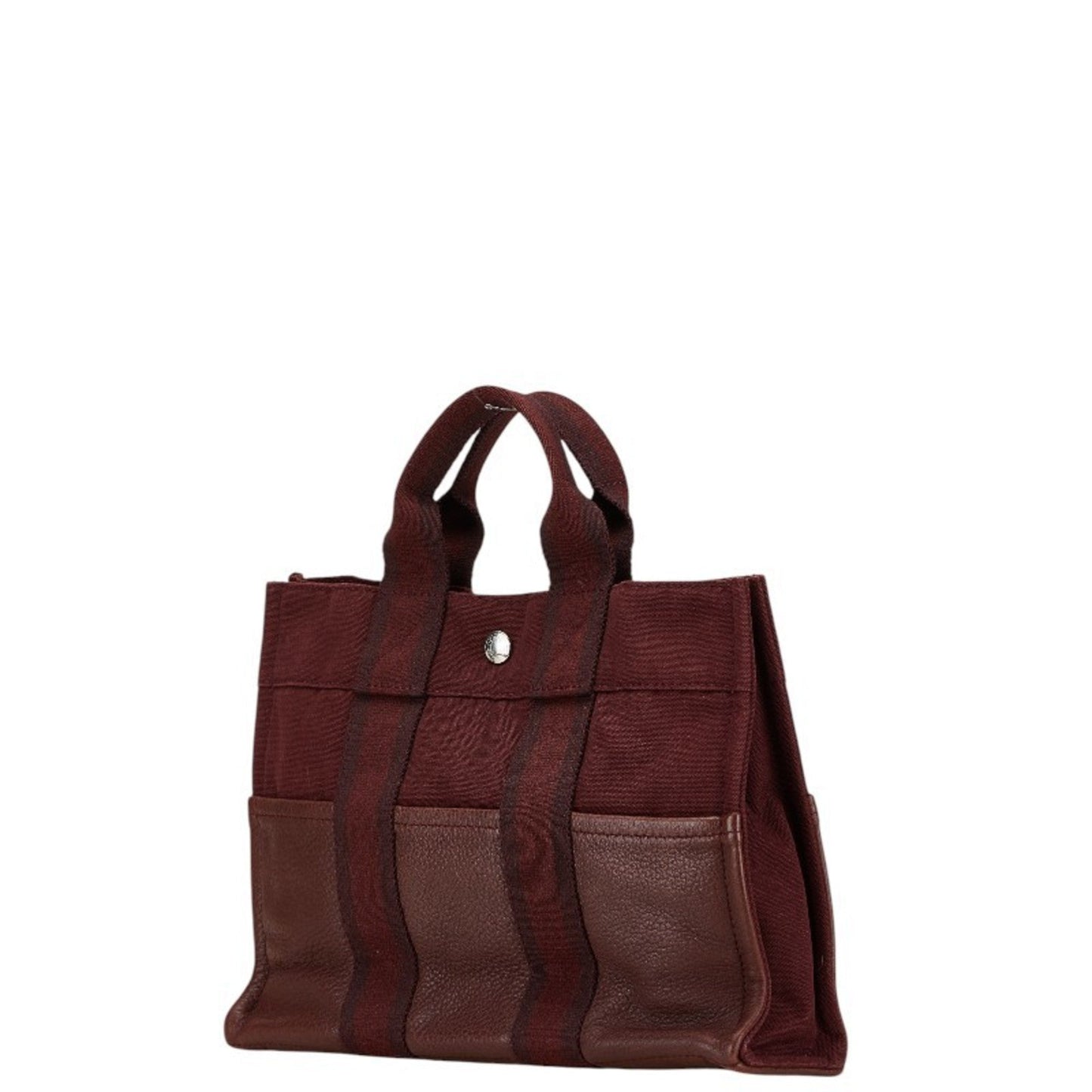 Hermes Wine Canvas Handbag ( )