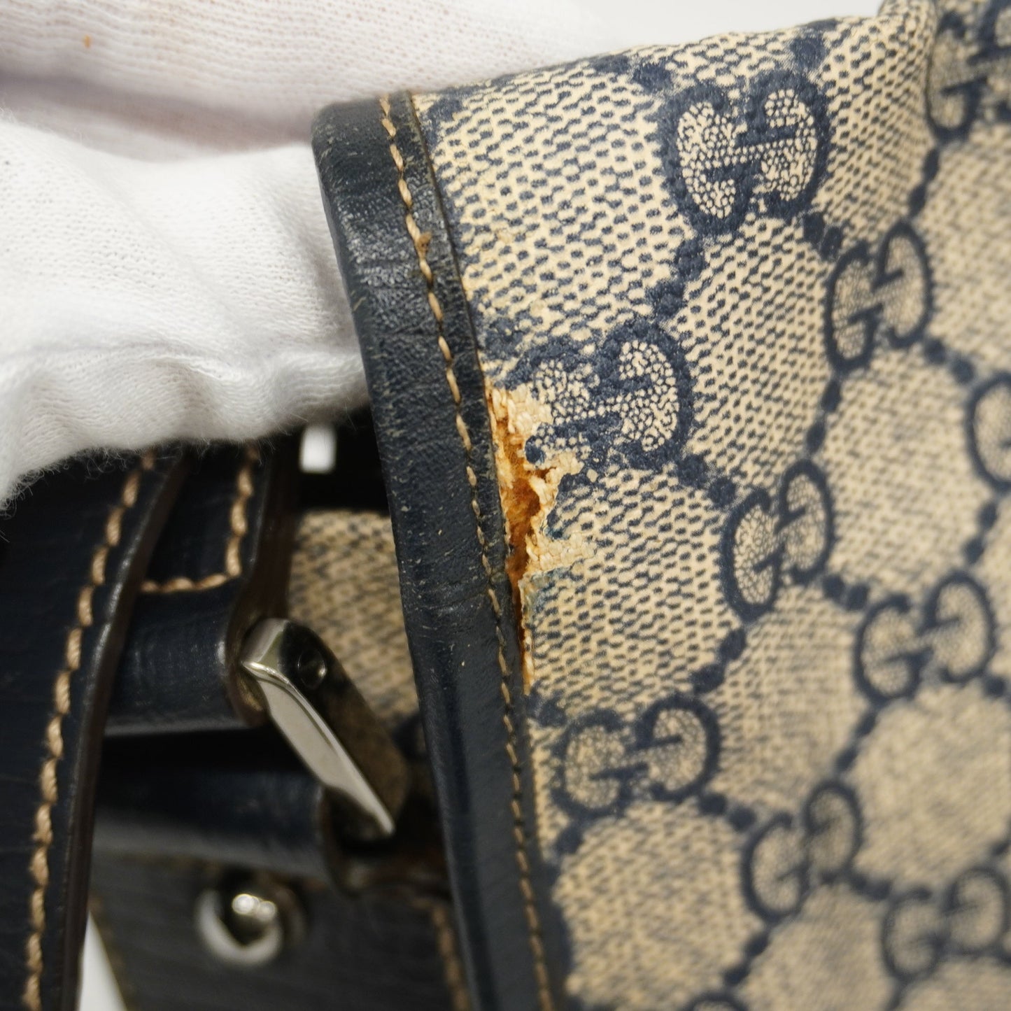 GUCCIAuth  Sherry Line Sherry 145844 Women's GG Supreme,Leather