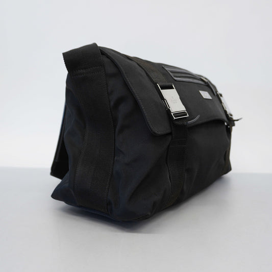 GUCCIAuth  Shoulder Bag 122374 Women's Nylon Shoulder Bag Black