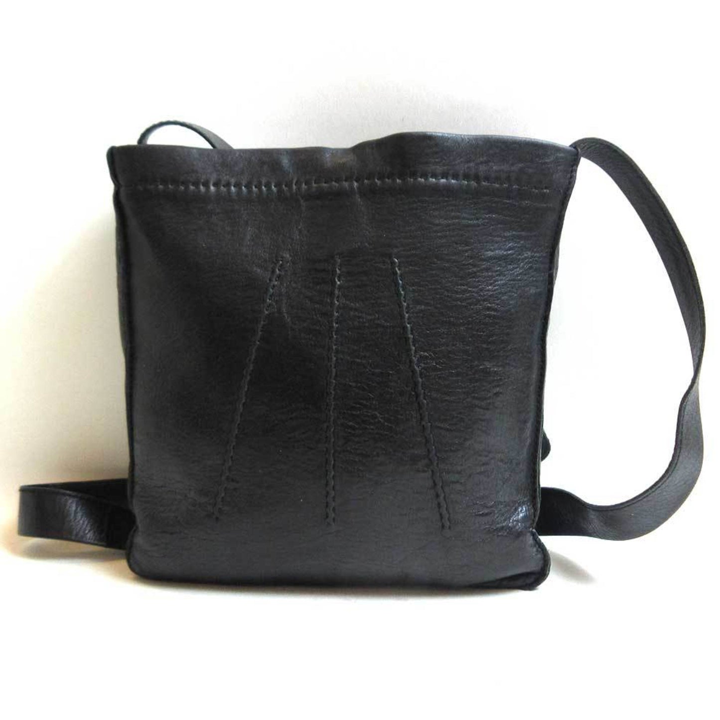 Hermes Toudou Black Leather Pochette Shoulder Bag ( )