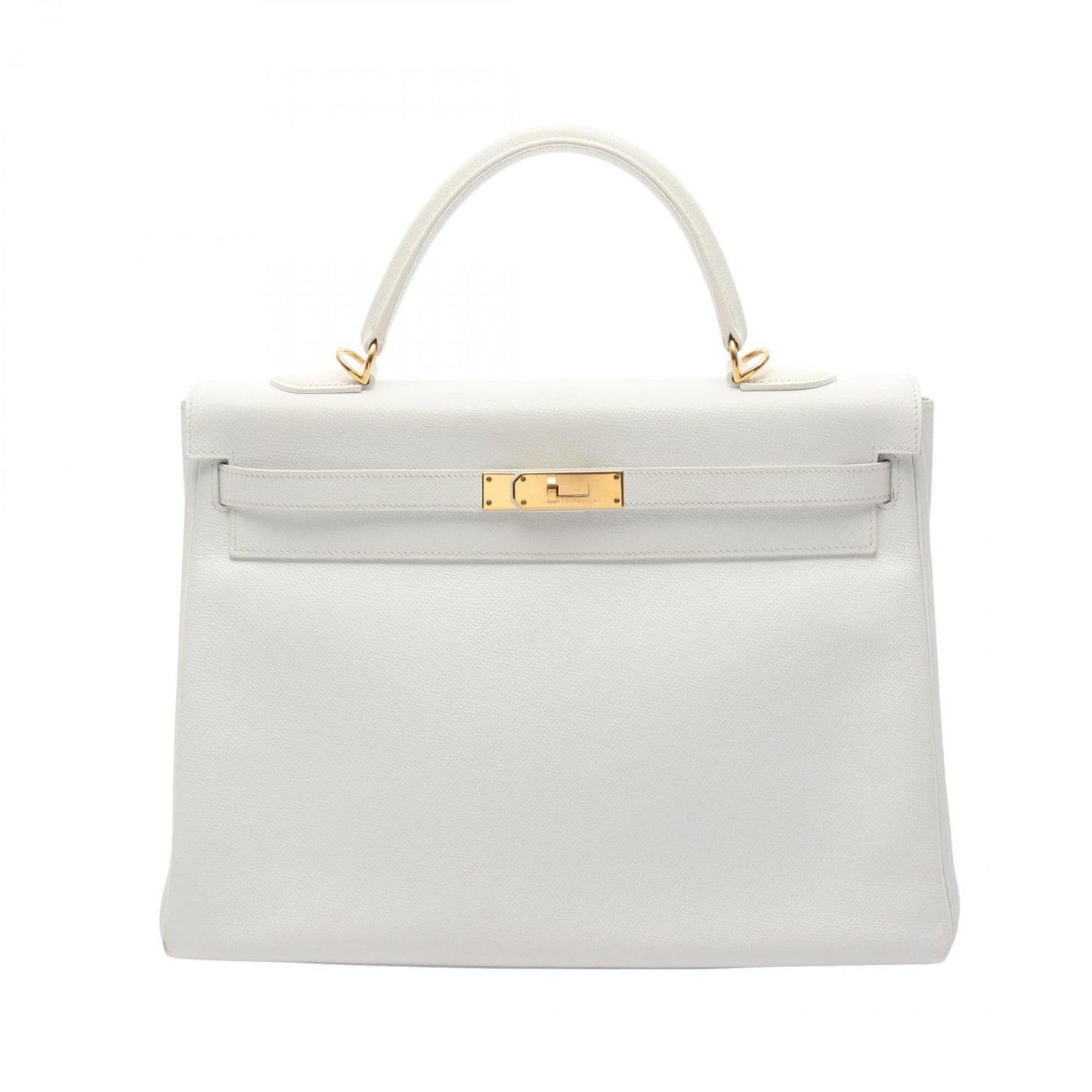 Hermes White Epsom Leather Handbag ( )