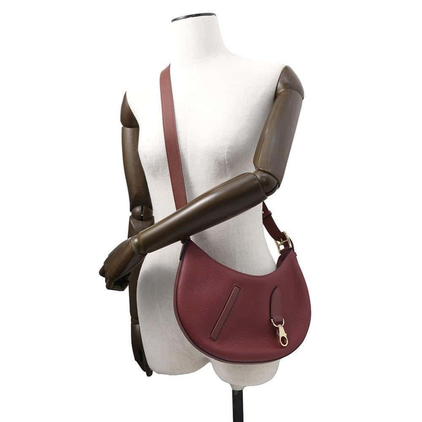 Hermes Rouge H Togo Leather Shoulder Bag ( )