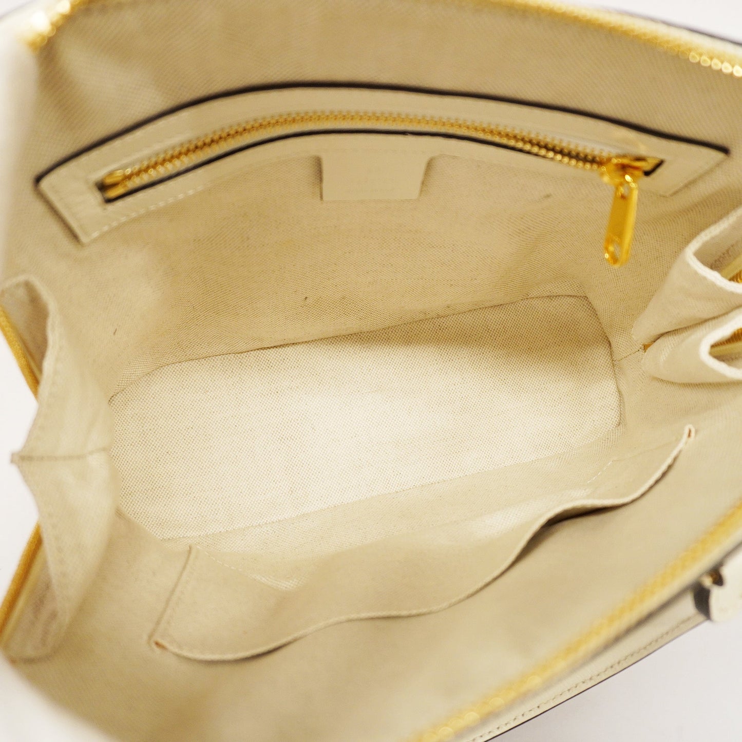 GUCCIAuth  Horsebit 2way Bag 621220 GG Supreme Beige,White