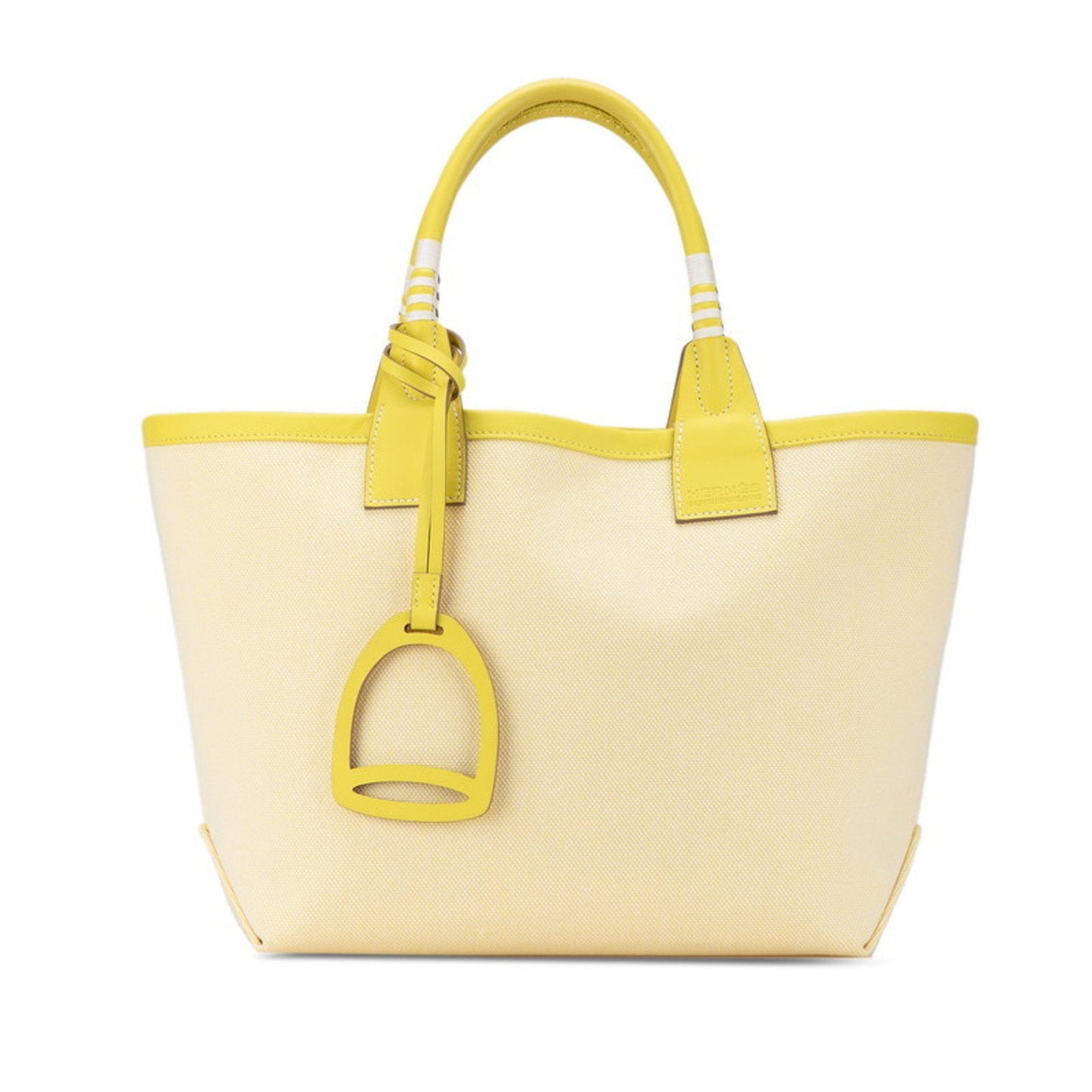 Hermes Yellow Toile H Swift Leather Handbag ( )