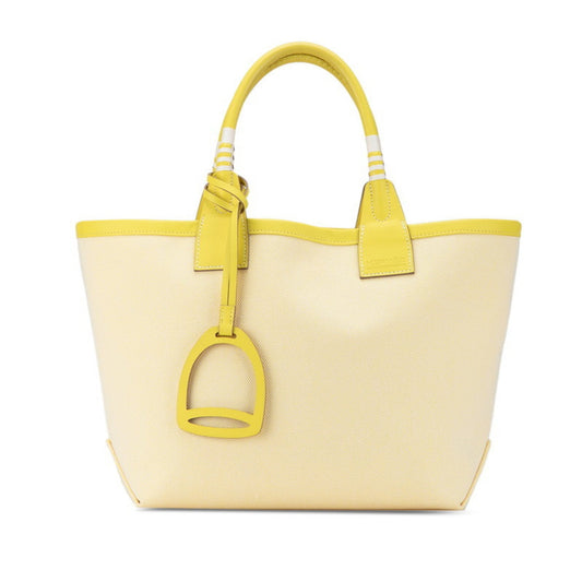 Hermes Yellow Toile H Swift Leather Handbag ( )
