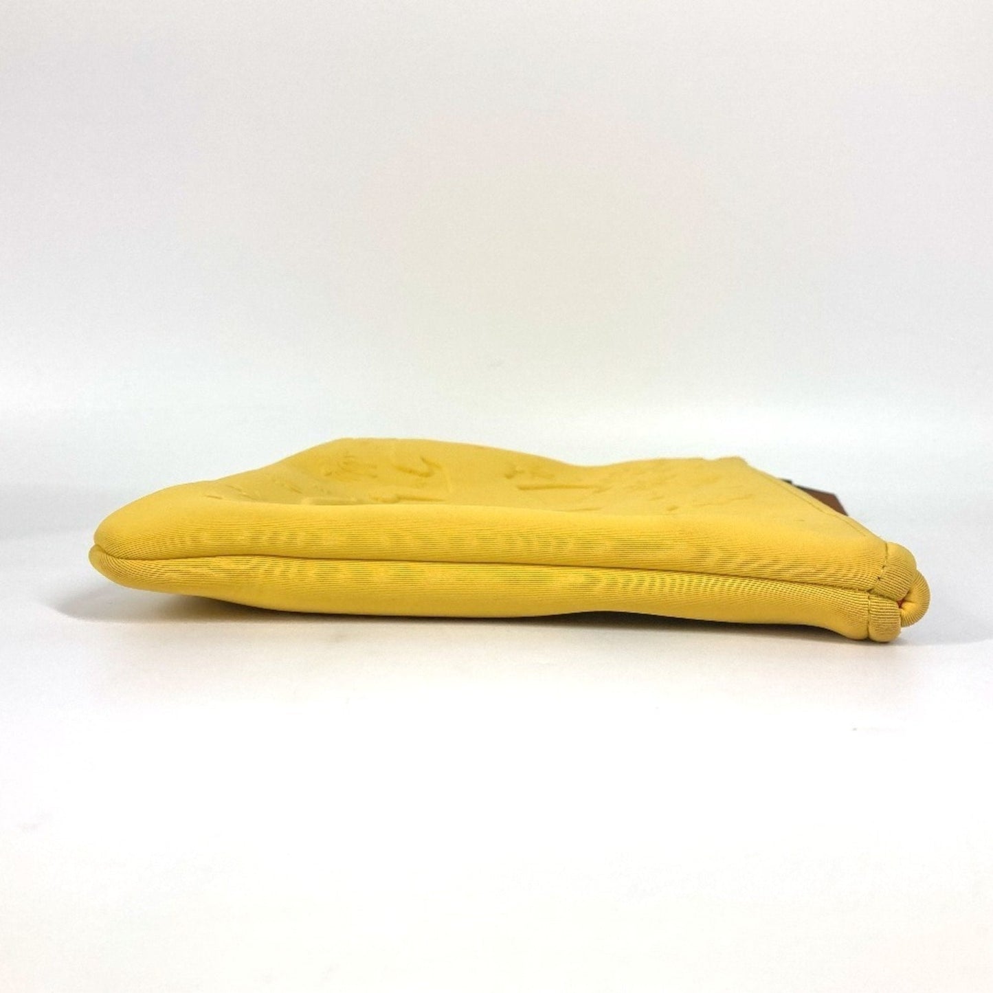 Hermes Yellow Polyamide Clutch Bag Pouch ( )