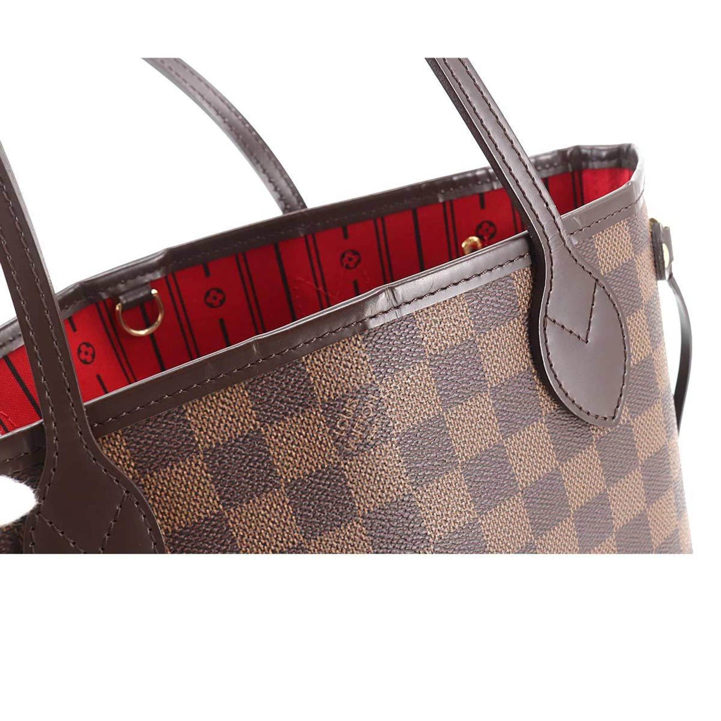 LOUIS VUITTON Damier Neverfull PM Tote Bag Ebene N51109 Brown