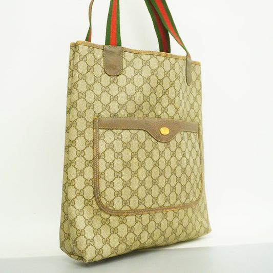 GUCCIAuth  Sherry Line Tote Bag 39 02 003 Women's GG Supreme Beige