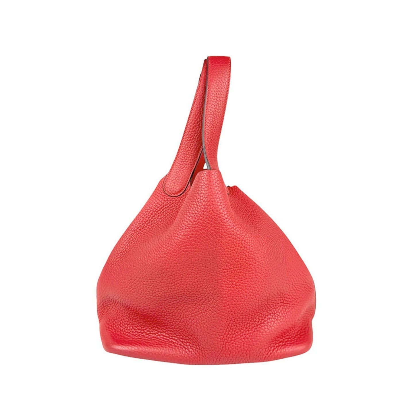 Hermes Silver Taurillon Clemence Leather Handbag ( )