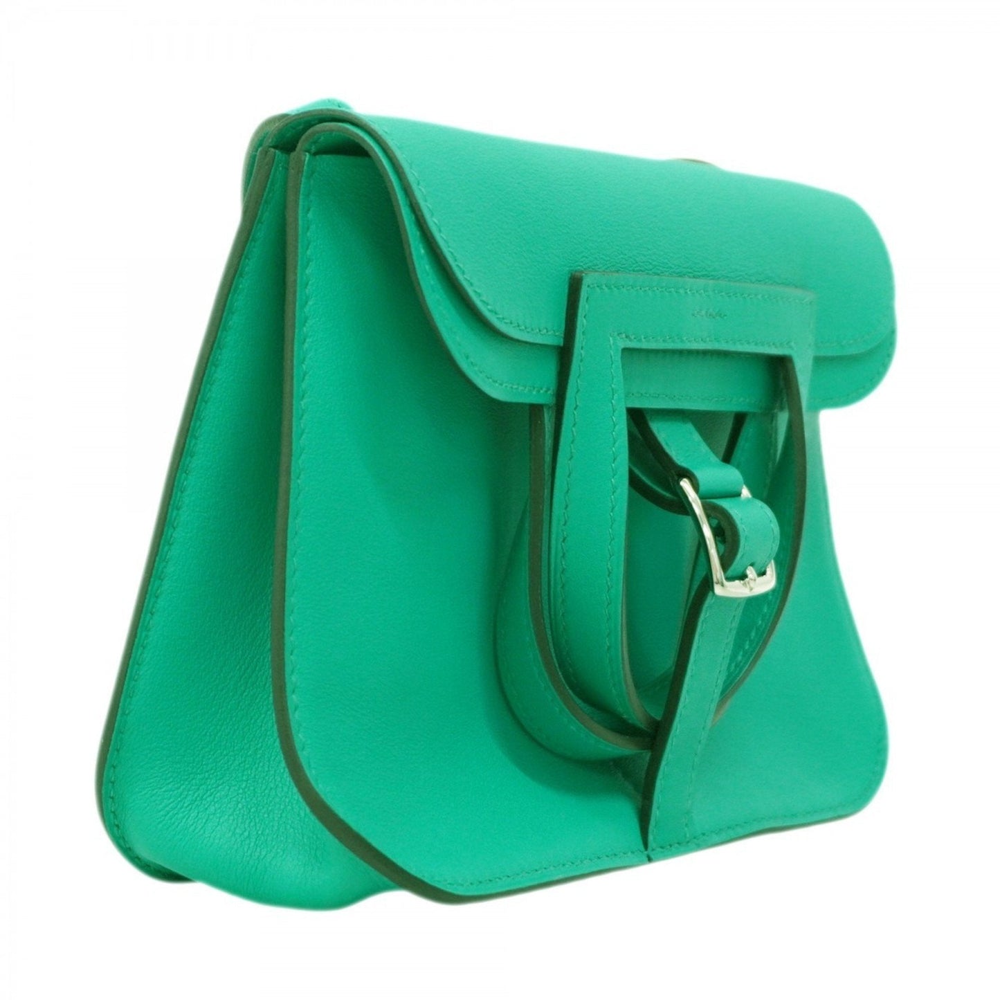 Hermes Silver Swift Leather Handbag ( )