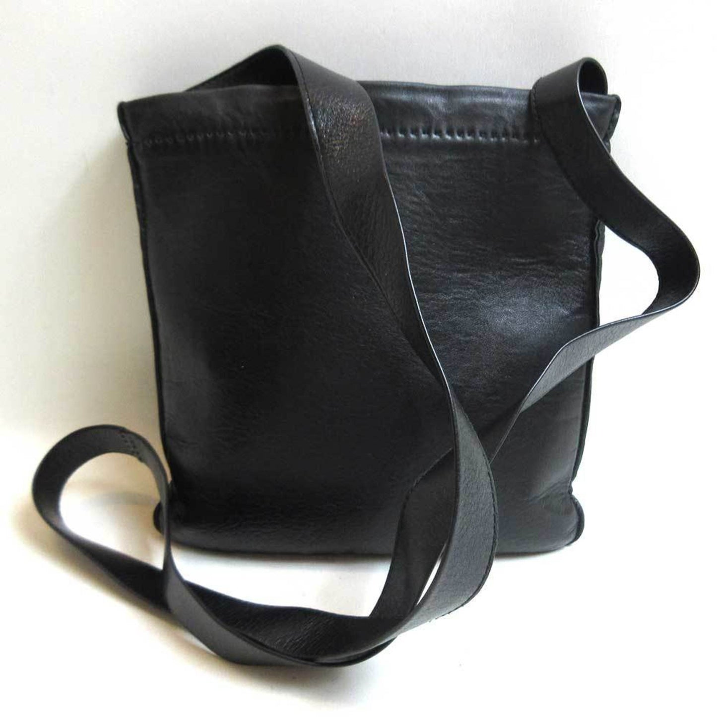 Hermes Toudou Black Leather Pochette Shoulder Bag ( )