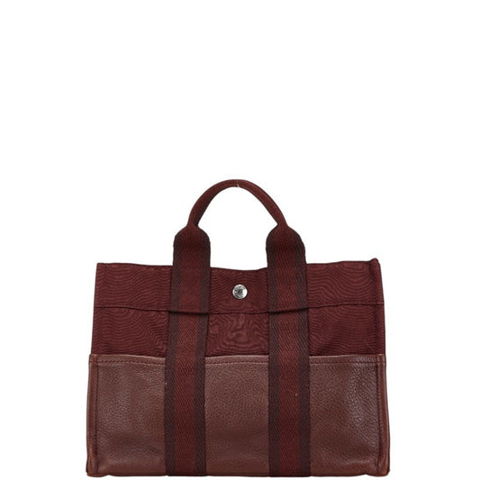 Hermes Wine Canvas Handbag ( )
