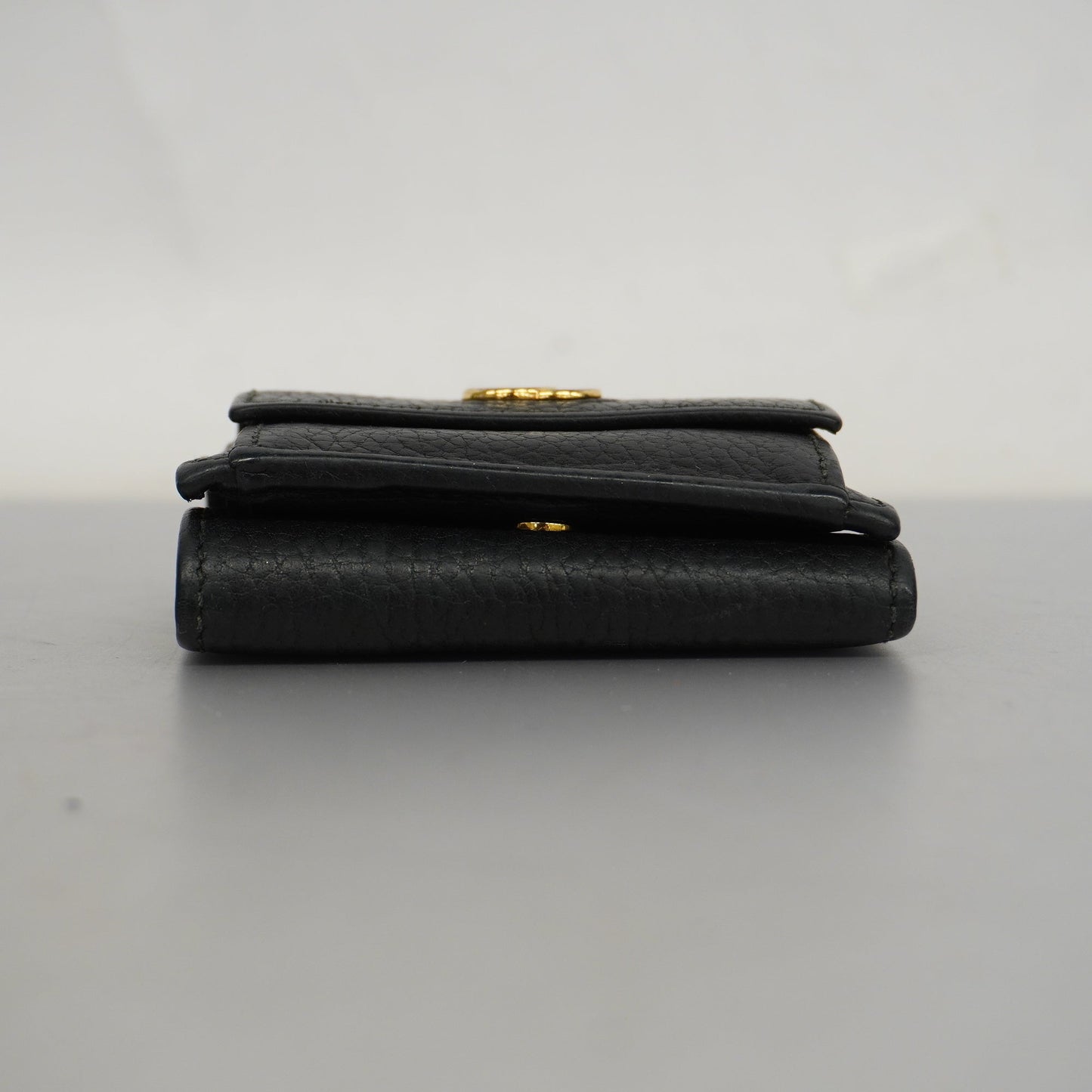 GUCCIAuth  GG Marmont Gold Hardware 523277 Women's Leather Wallet [tri-fold]