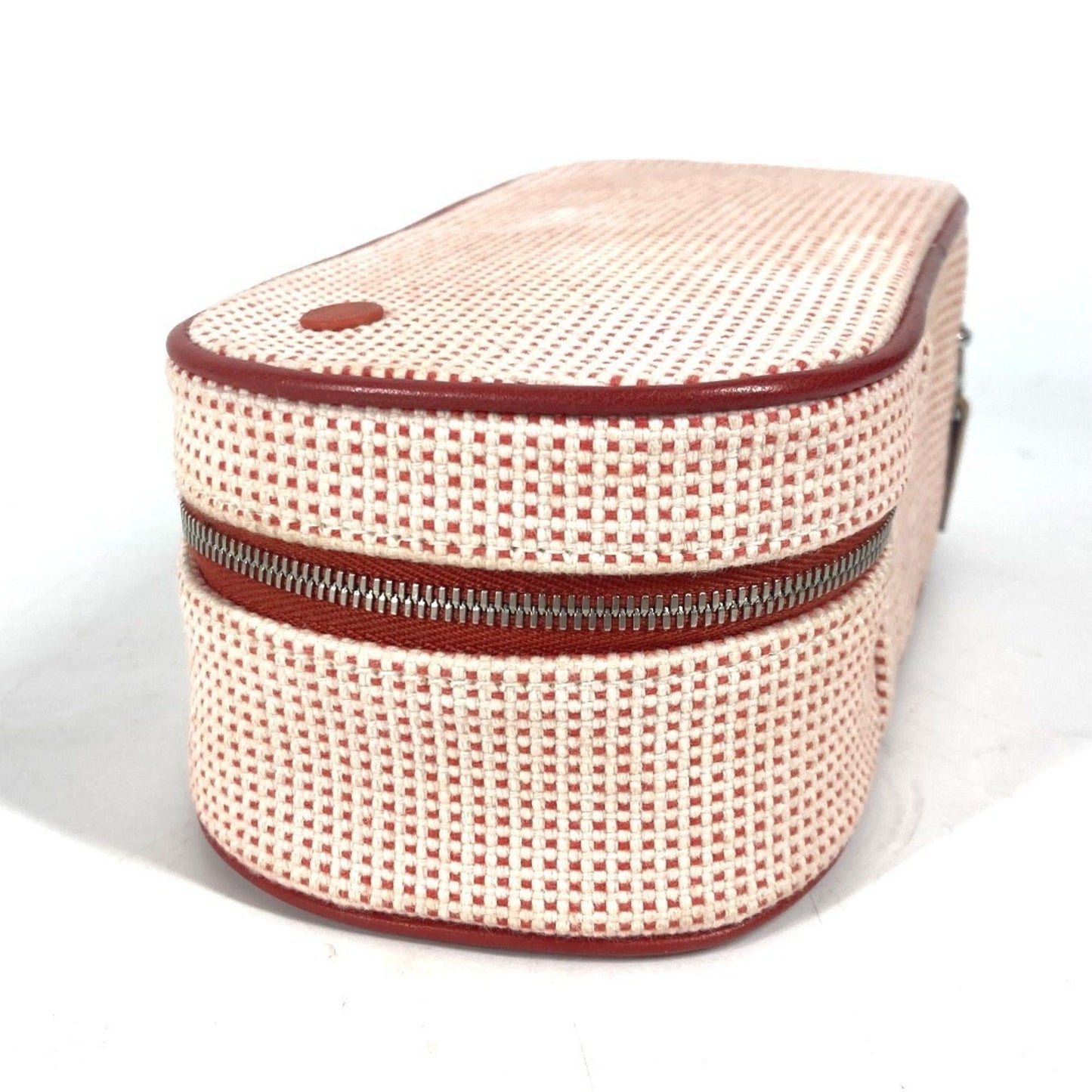 Hermes Sellier Pink Canvas Pouch ( )