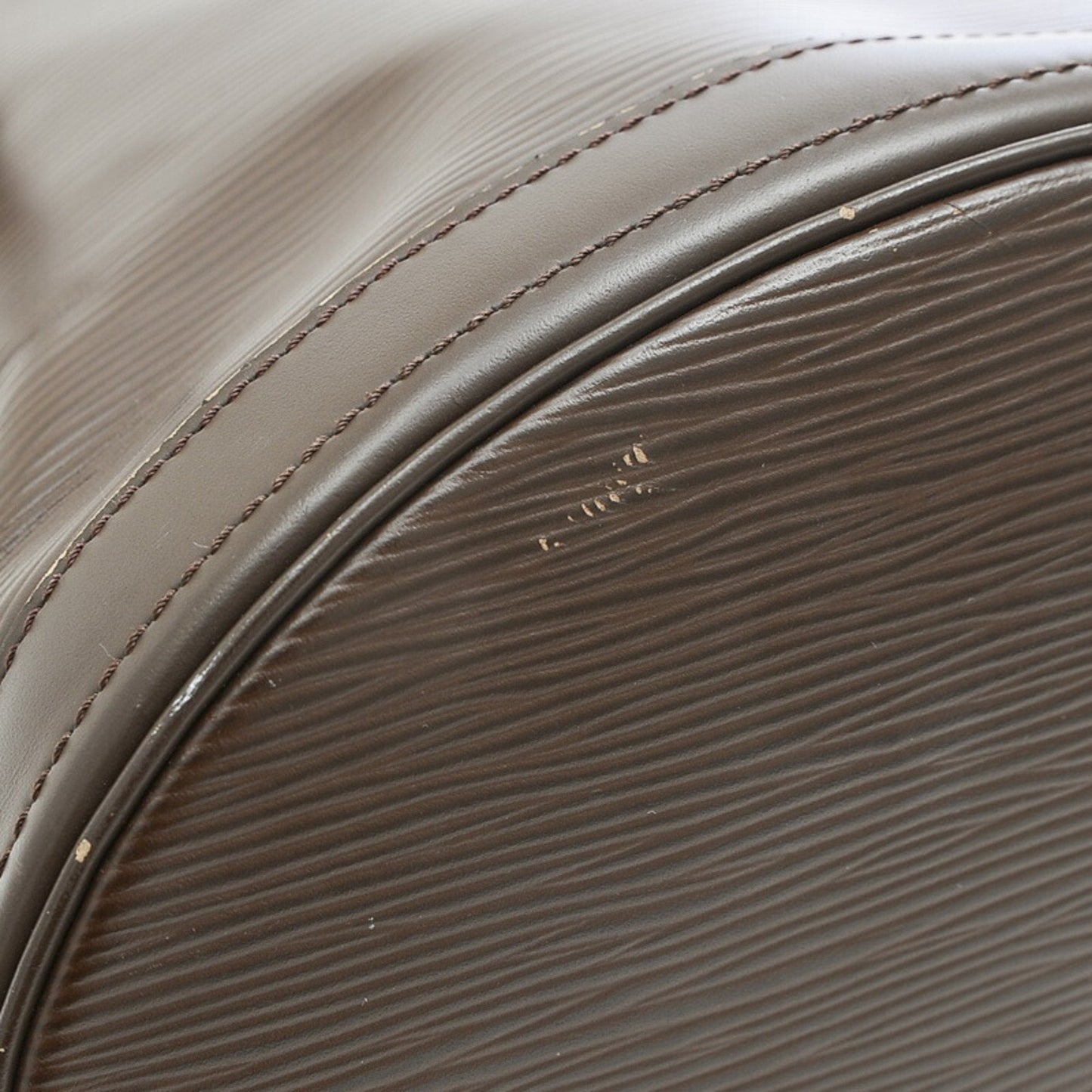 LOUIS VUITTON Epi Bucket PM Tote Bag with Pouch Mocha Brown M58990