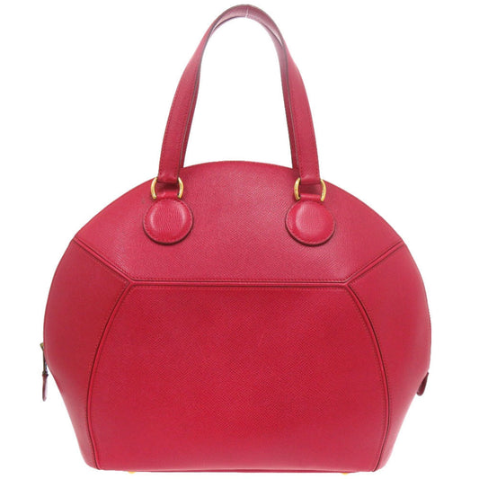 Hermes Red Color Courchevel Leather Handbag ( )