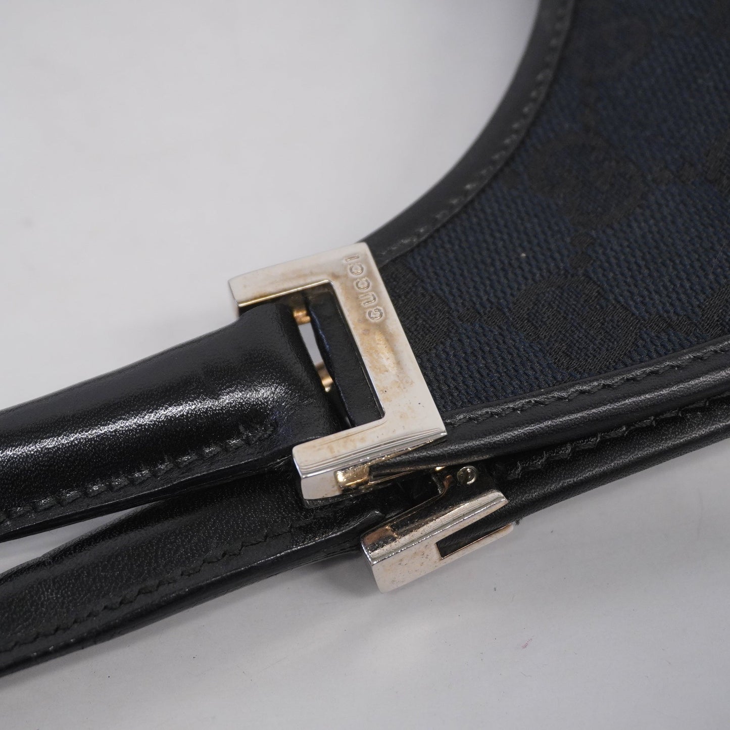 GUCCIAuth  Jackie Handbag 002 1067 Women's Leather,GG Canvas Black