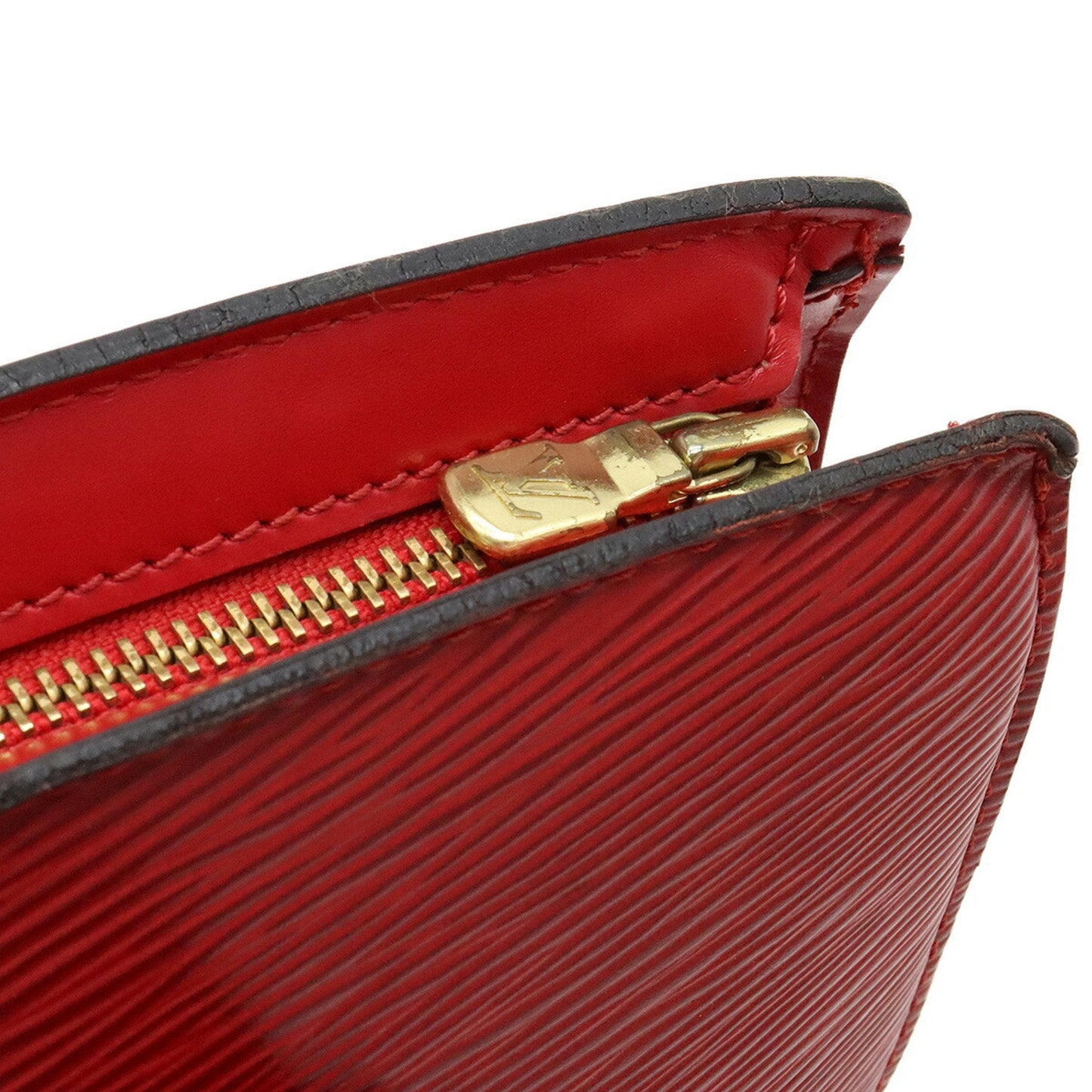 LOUIS VUITTON Epi Saint-Jacques Poigner Long Tote Bag Shoulder Leather Castilian Red M52337