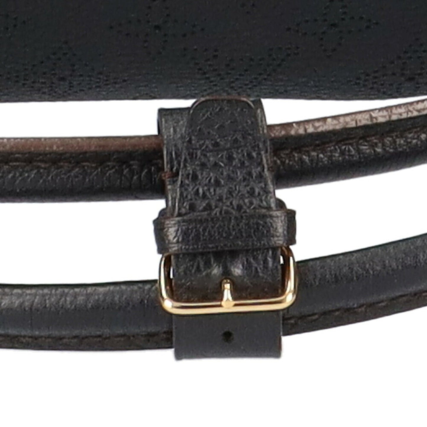 Louis Vuitton Galatea PM Mahina Shoulder Bag Noir Ladies