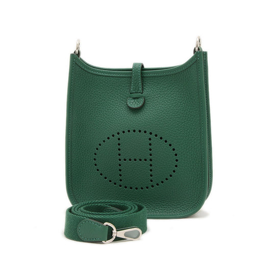 Hermes Vert Bengal Taurillon Clemence Leather Shoulder Bag ( )