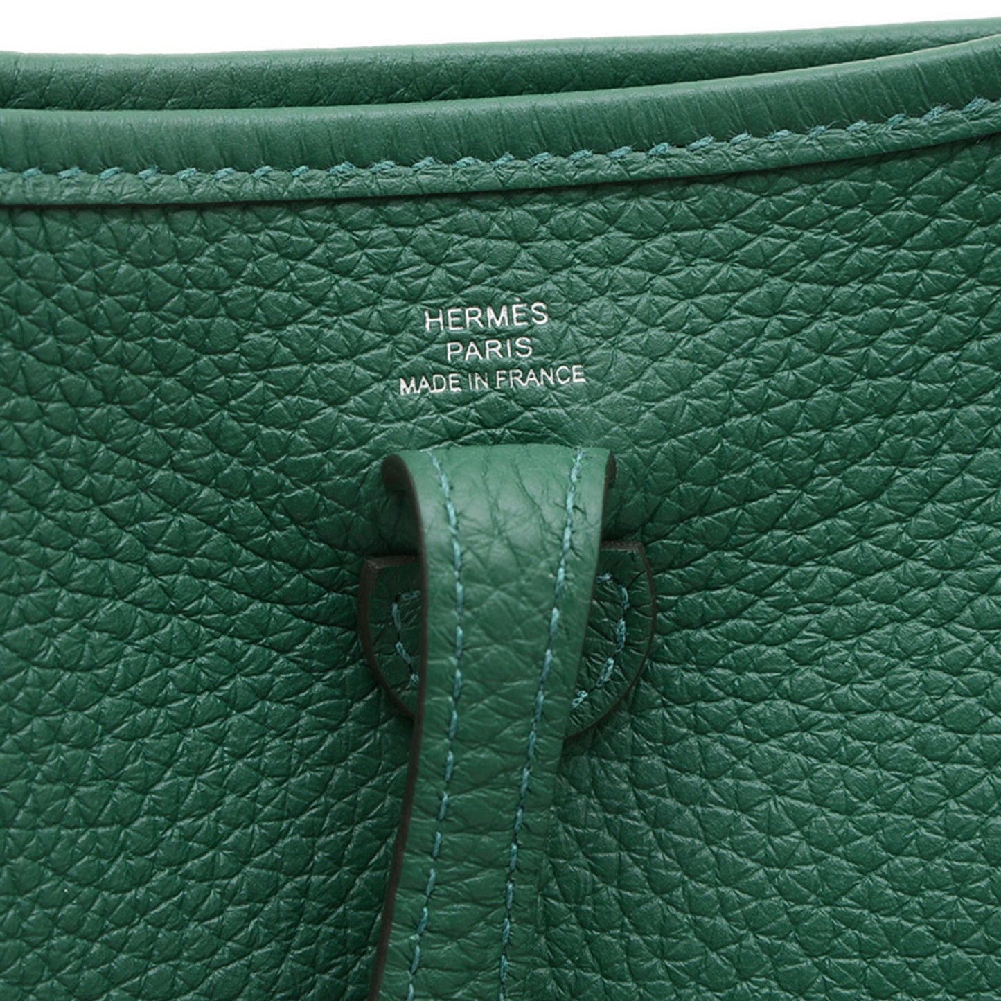 Hermes Vert Bengal Taurillon Clemence Leather Shoulder Bag ( )
