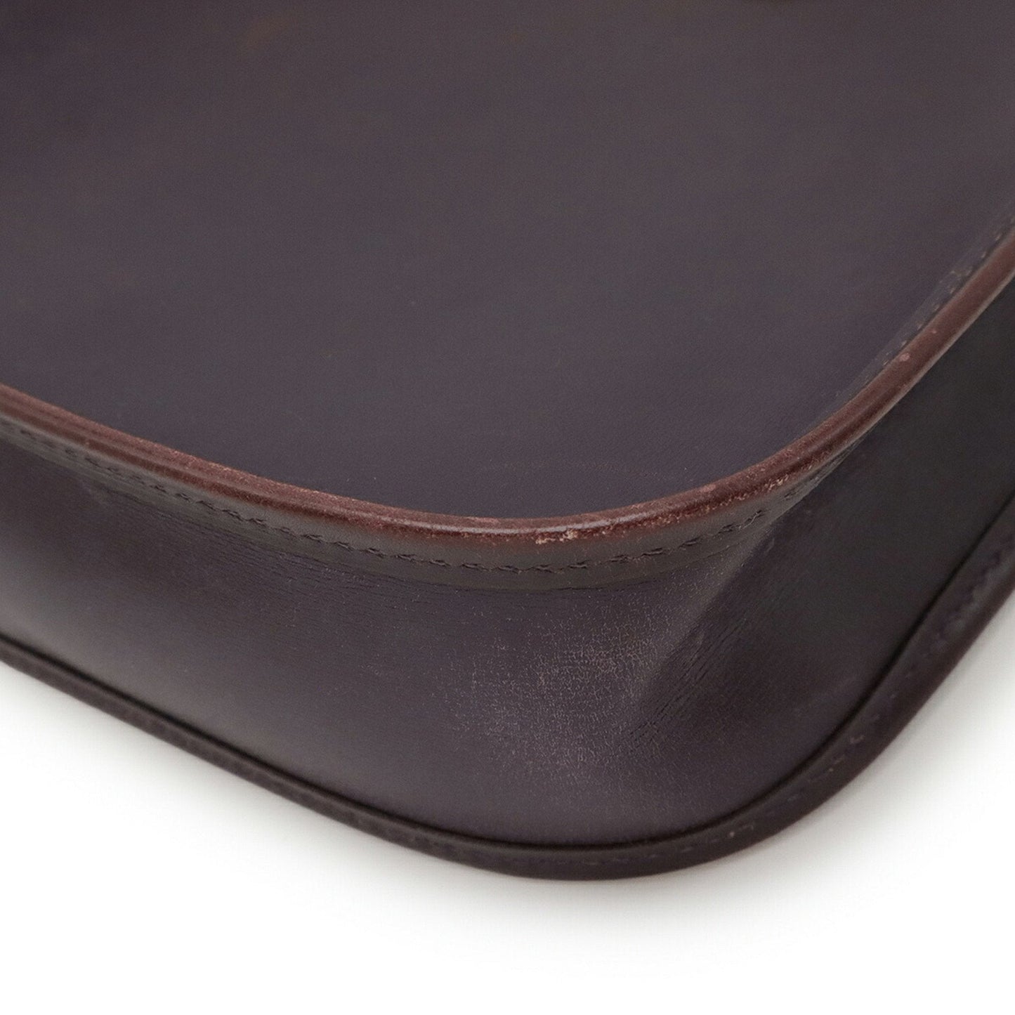 Hermes Raisin Box Calf Leather Pochette Shoulder Bag ( )