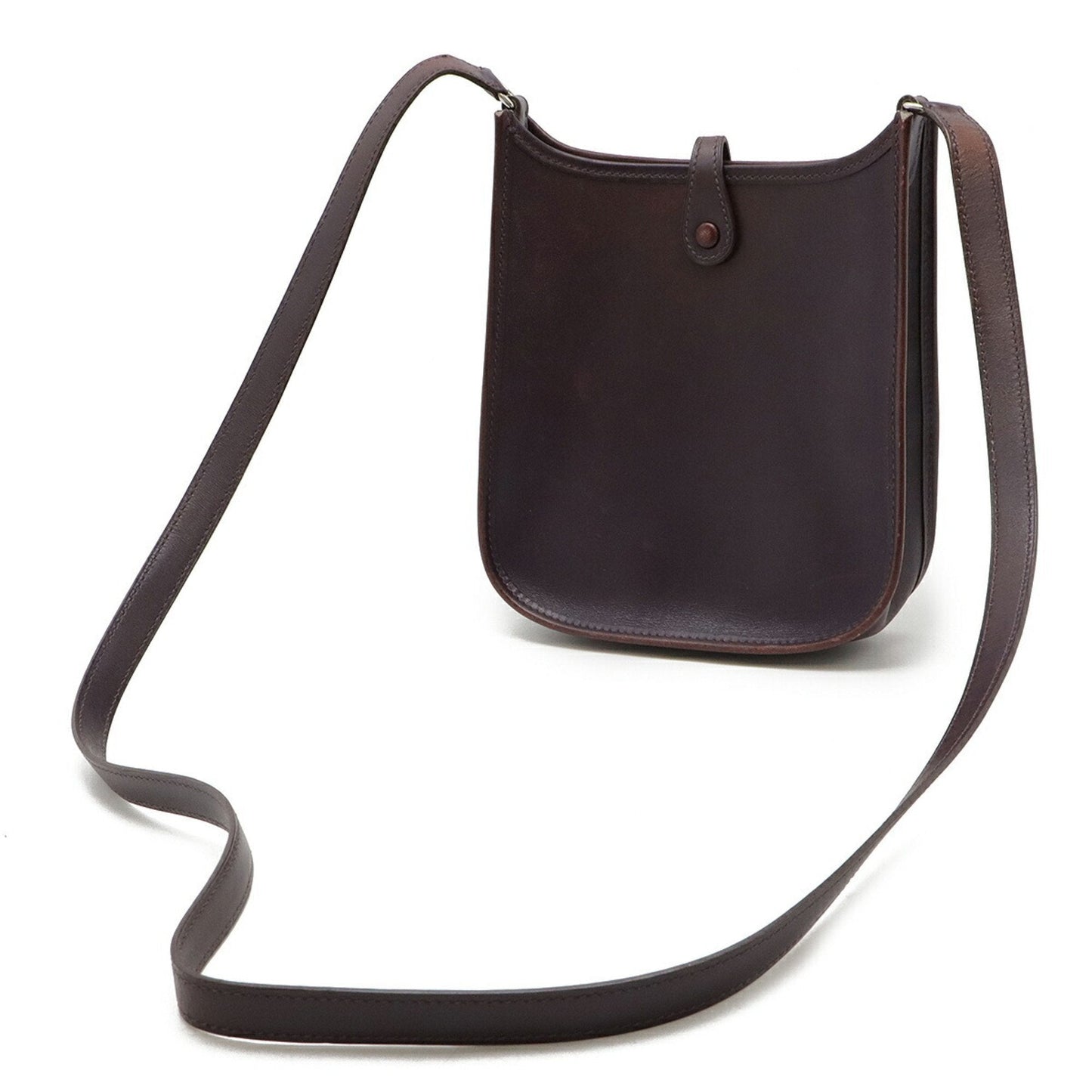 Hermes Raisin Box Calf Leather Pochette Shoulder Bag ( )