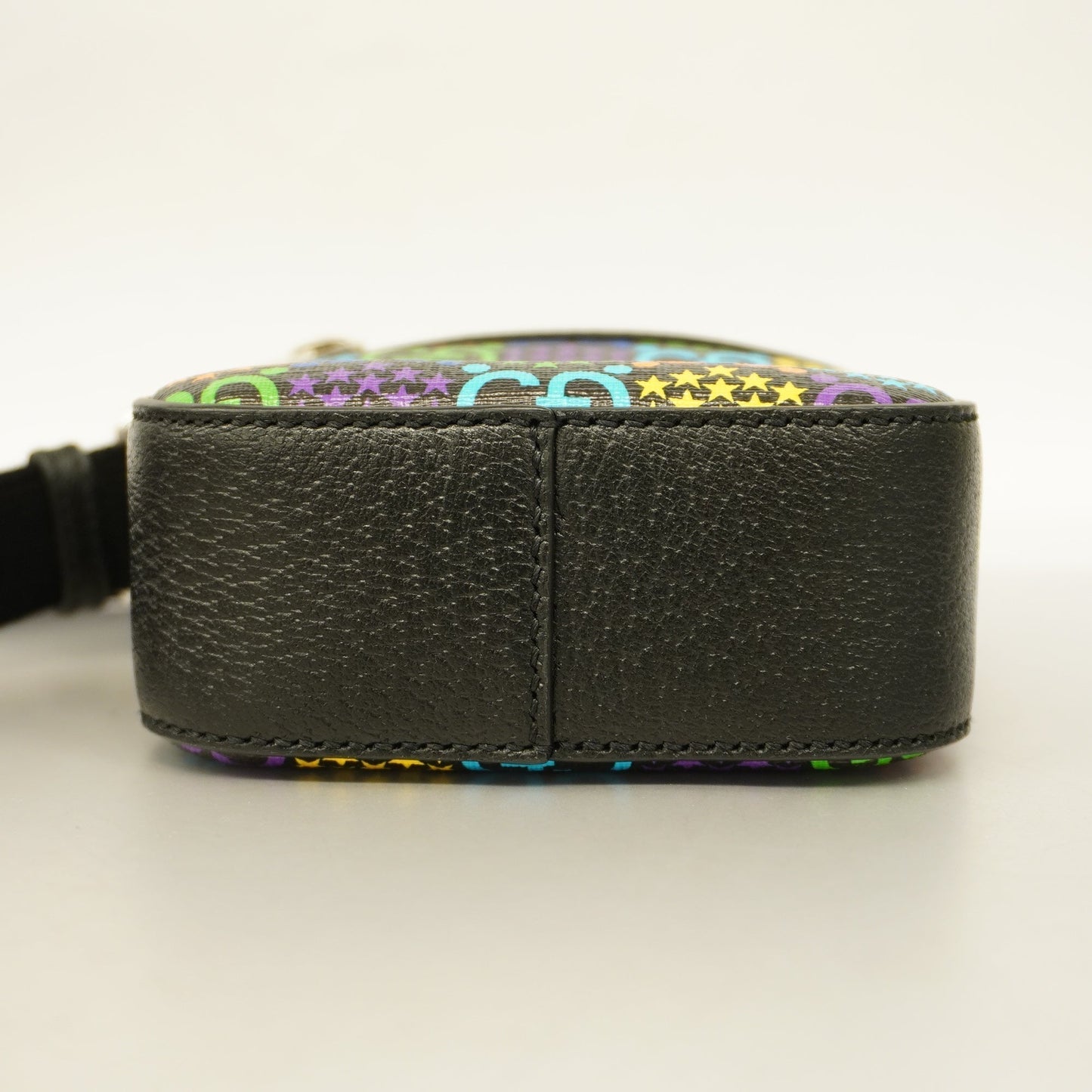 GUCCIAuth  GG Psychedelic 598103 PVC Shoulder Bag Black