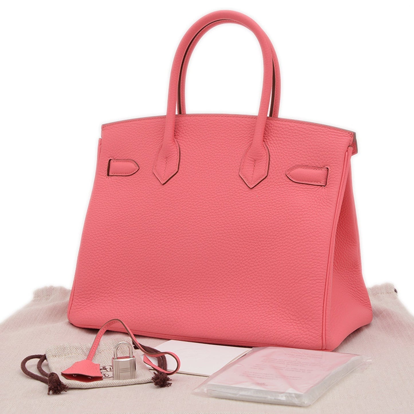 Hermes Rose Azalee Togo Leather Handbag ( )