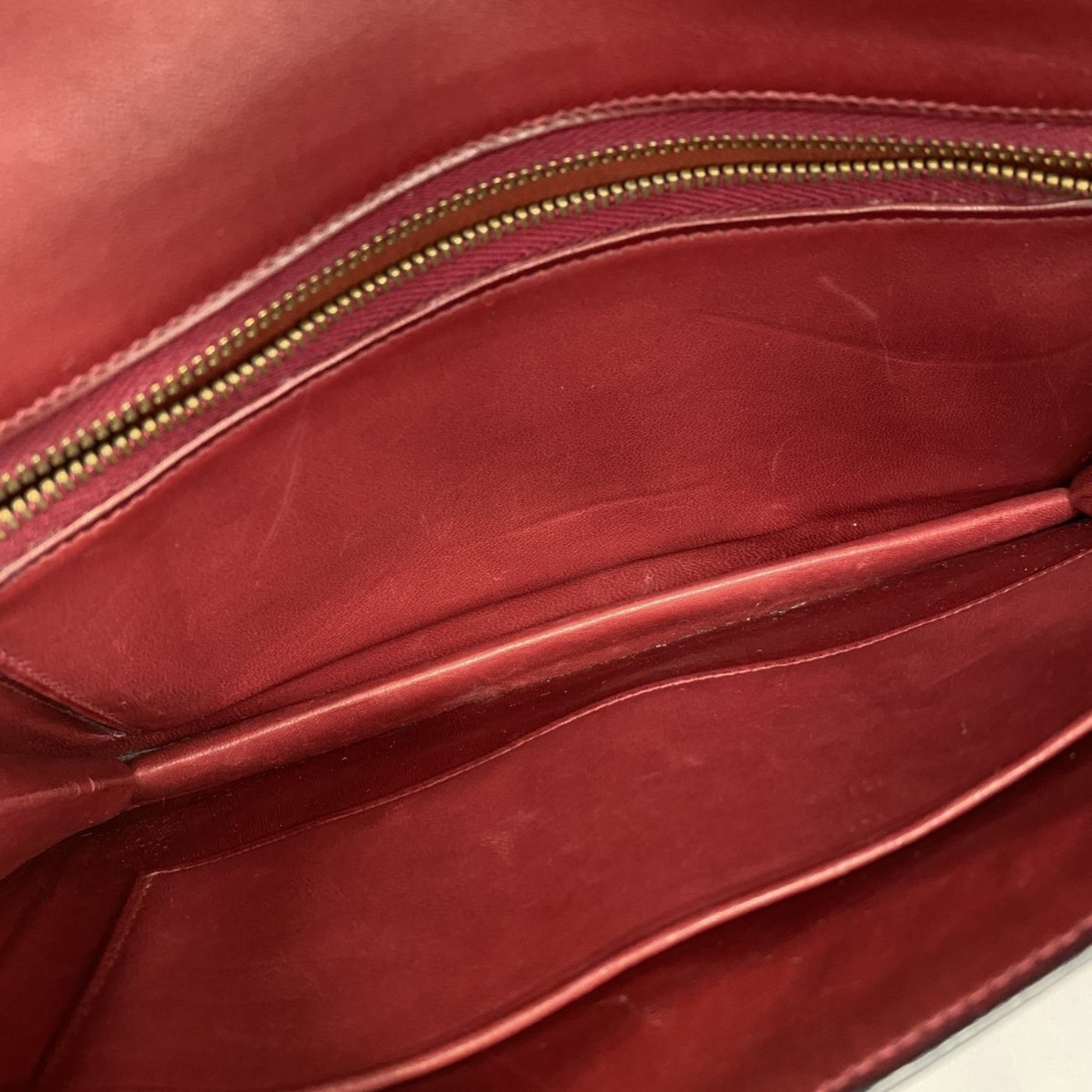 Hermes Rouge H Box Calf Leather Shoulder Bag ( )