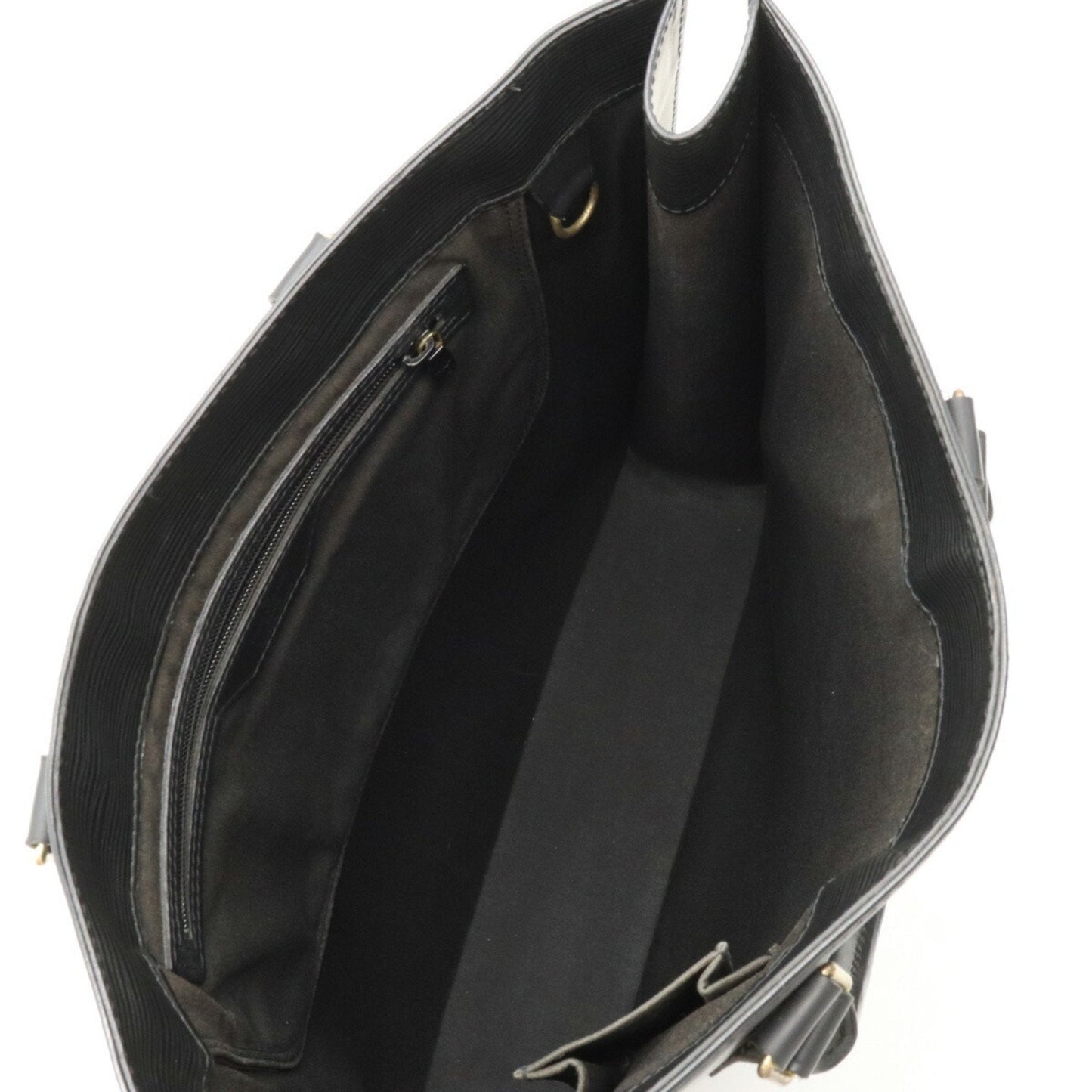 LOUIS VUITTON Epi Sac Pla Tote Bag Handbag Square Noir Black M59082