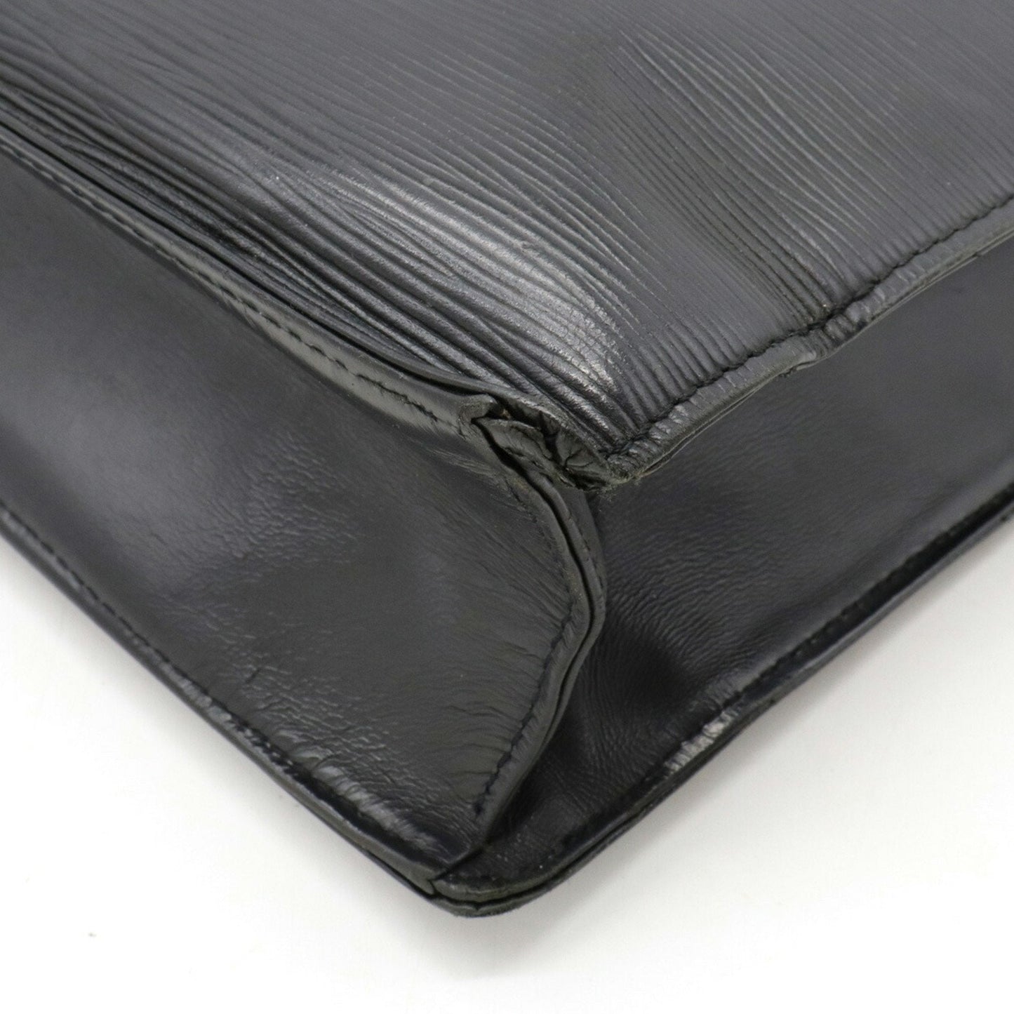 LOUIS VUITTON Epi Sac Pla Tote Bag Handbag Square Noir Black M59082