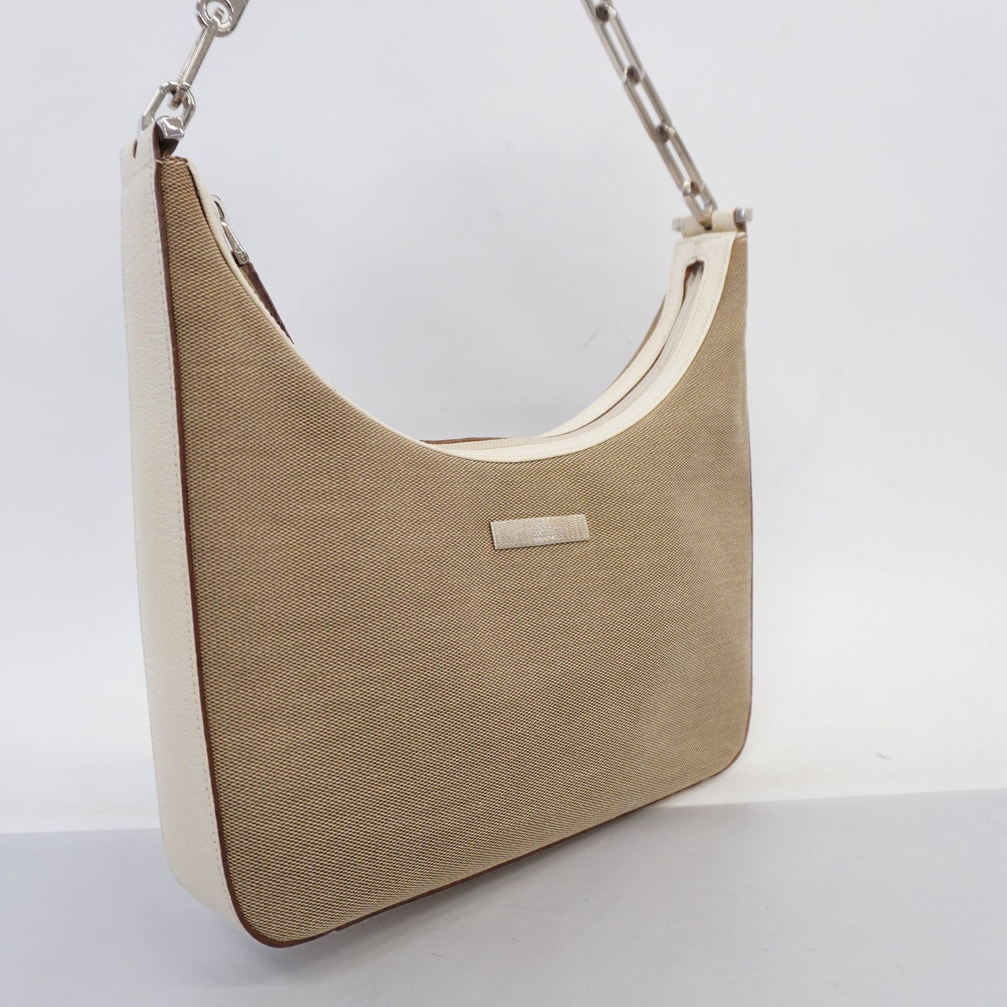 GUCCIAuth  Shoulder Bag 001 3873 Women's Canvas,Leather Shoulder Bag Beige,Ivory