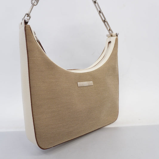 GUCCIAuth  Shoulder Bag 001 3873 Women's Canvas,Leather Shoulder Bag Beige,Ivory