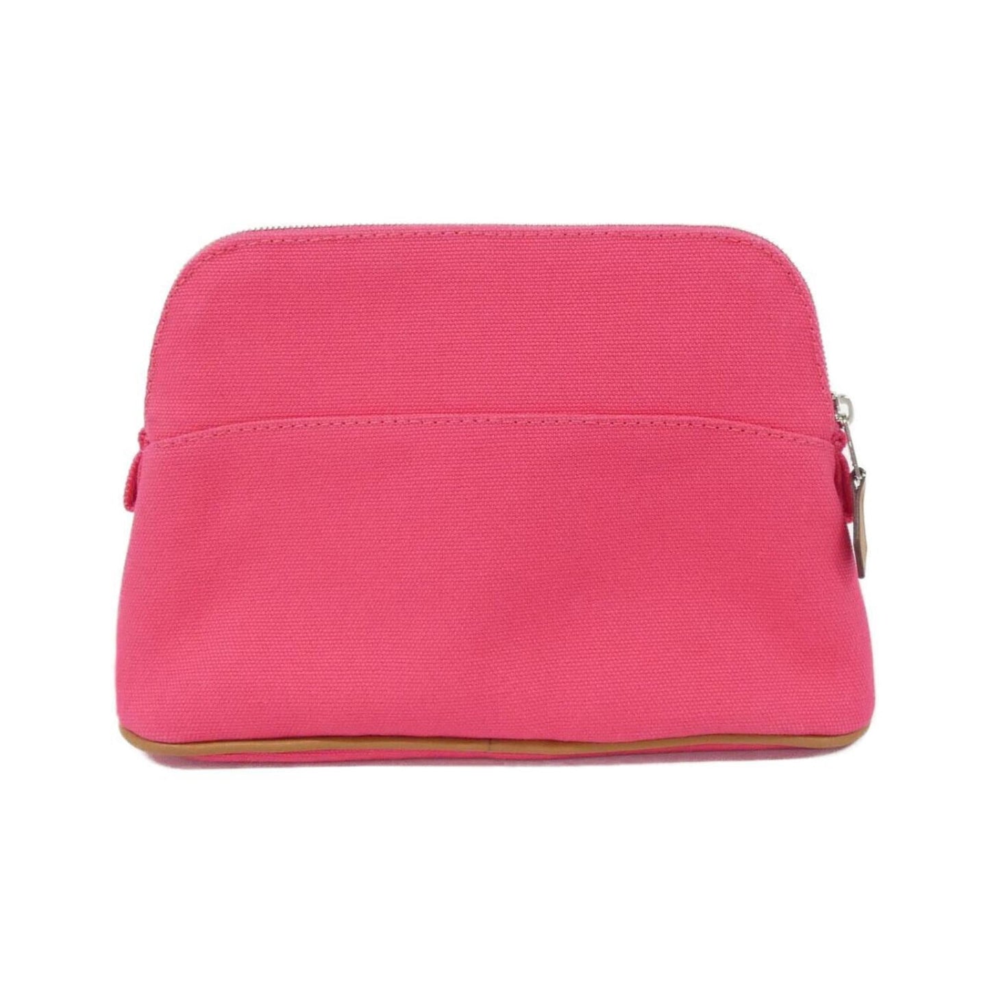 Hermes Silver Canvas Pouch ( )