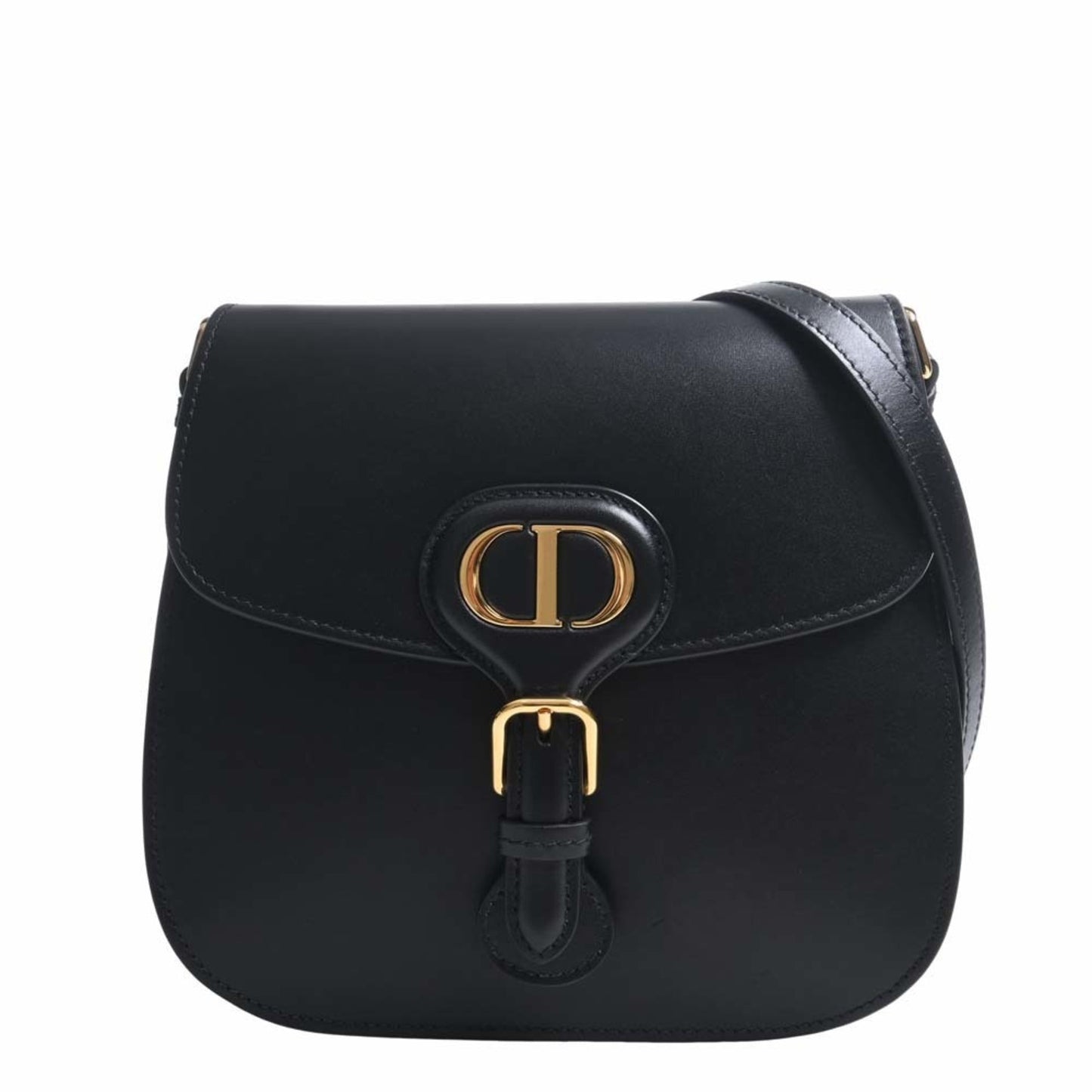 CHRISTIAN DIOR Leather Bobby Frame Bag Shoulder Black Women's
