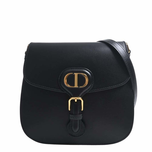 CHRISTIAN DIOR Leather Bobby Frame Bag Shoulder Black Women's