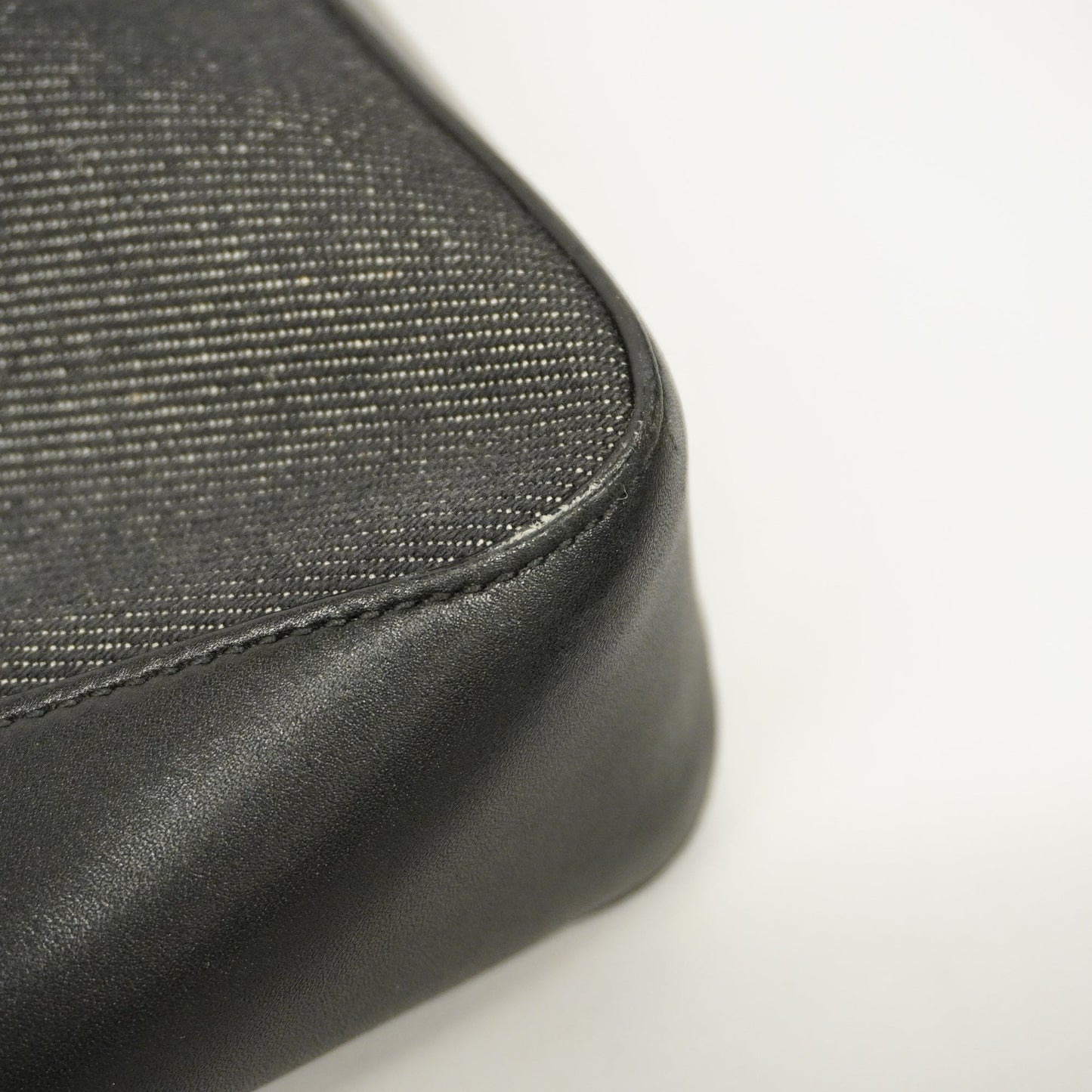 GUCCIAuth  Sherry Line 73984 Women's Denim,Leather Handbag Black