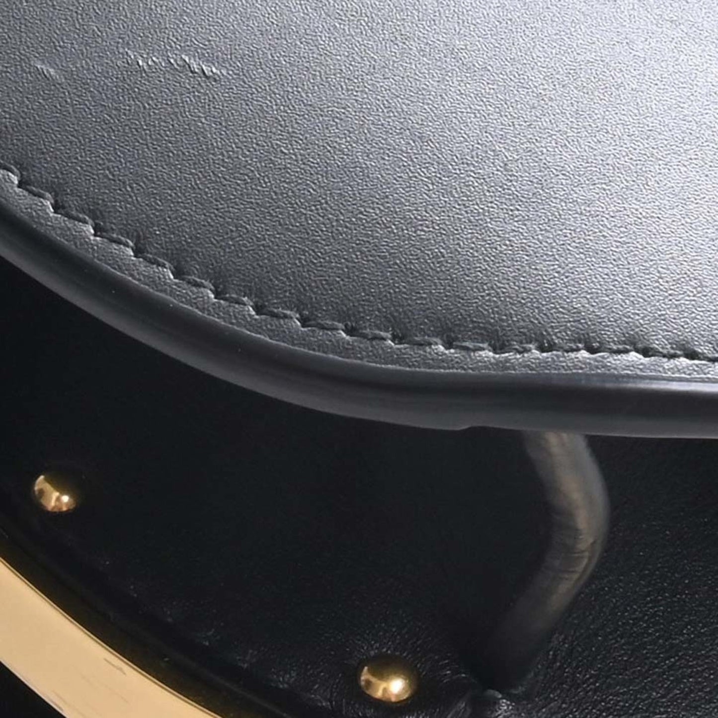 CHRISTIAN DIOR Leather Bobby Frame Bag Shoulder Black Women's