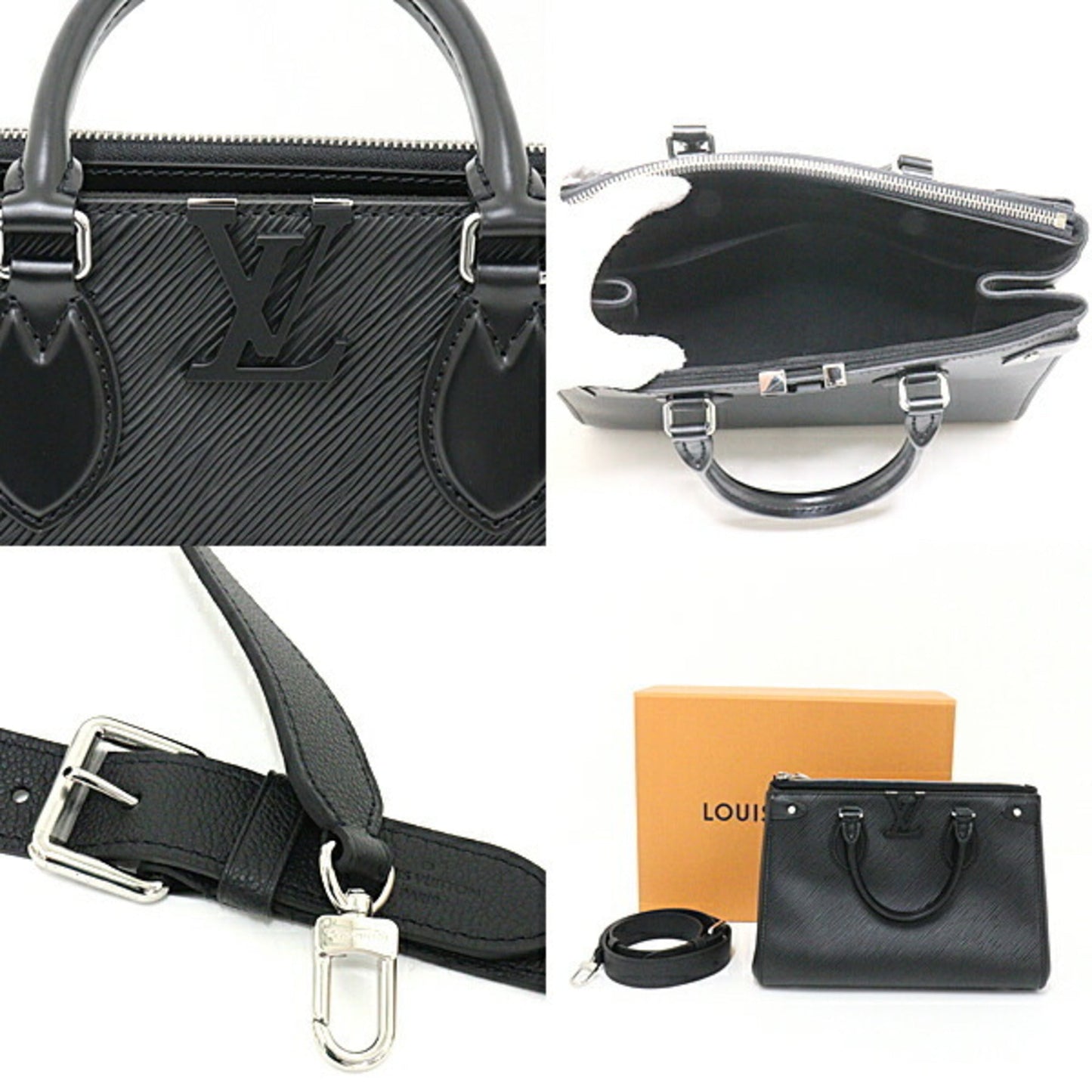 Louis Vuitton Grenelle Tote PM Epi Leather Black M57680 Shoulder Bag Handbag