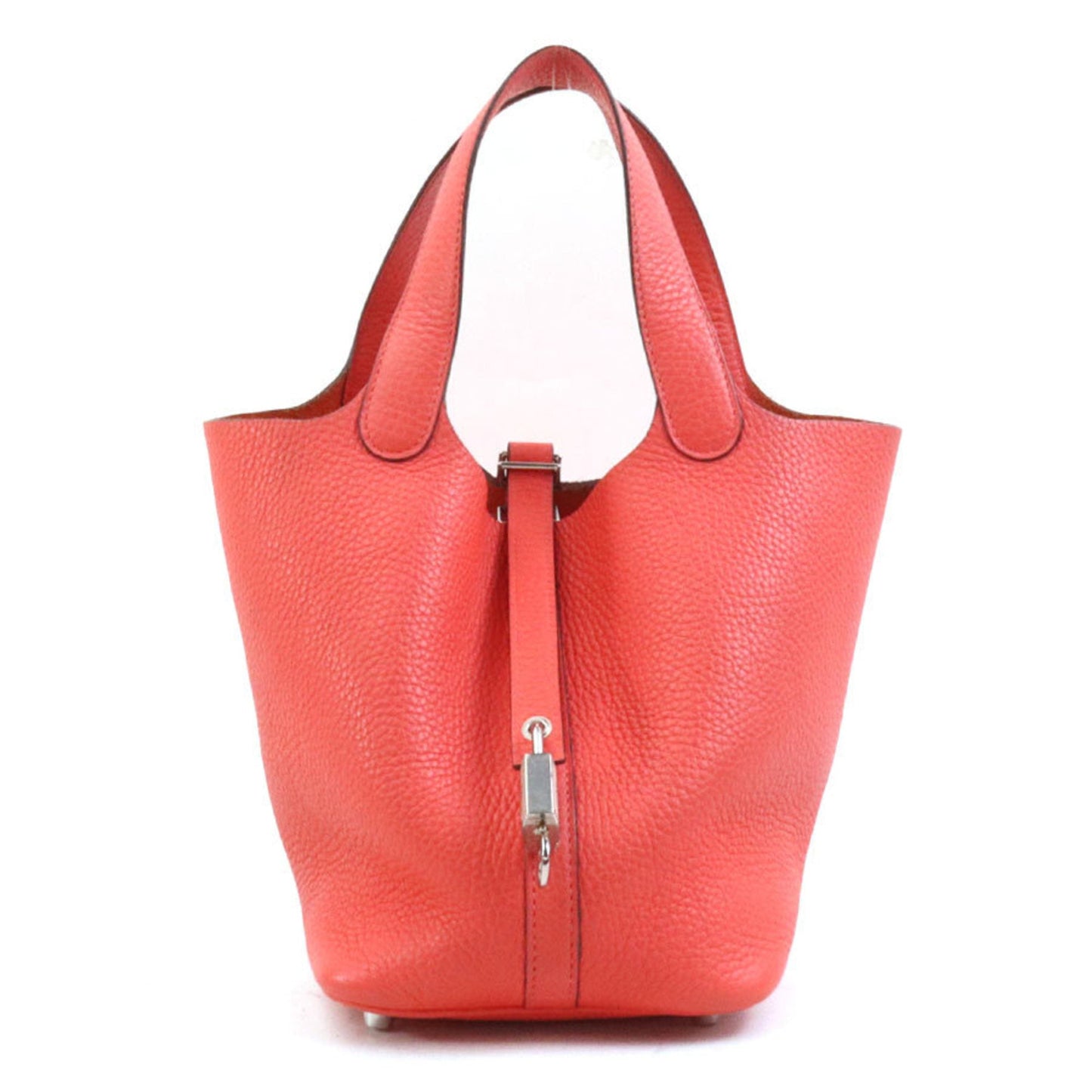 Hermes Silver Taurillon Clemence Leather Handbag ( )