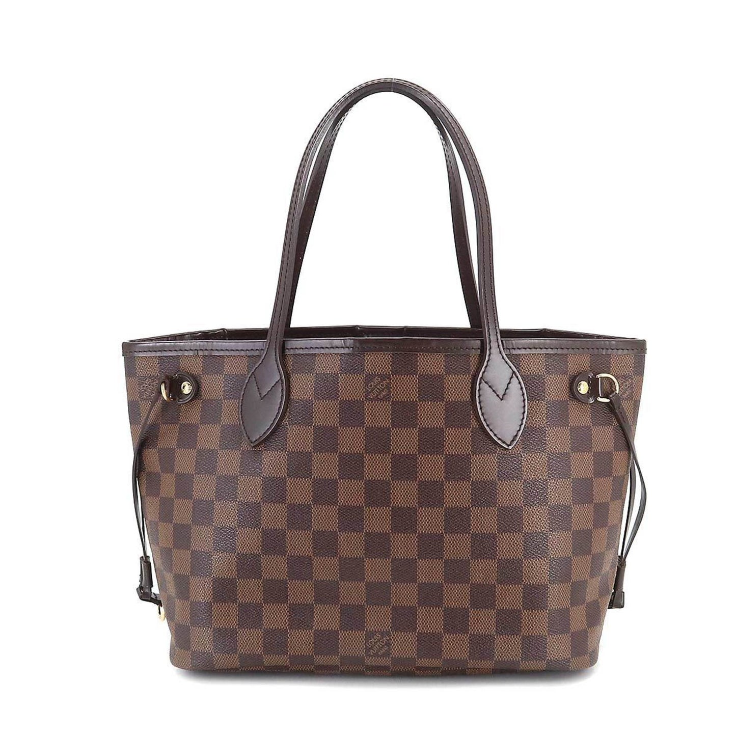 LOUIS VUITTON Damier Neverfull PM Tote Bag Ebene N51109 Brown