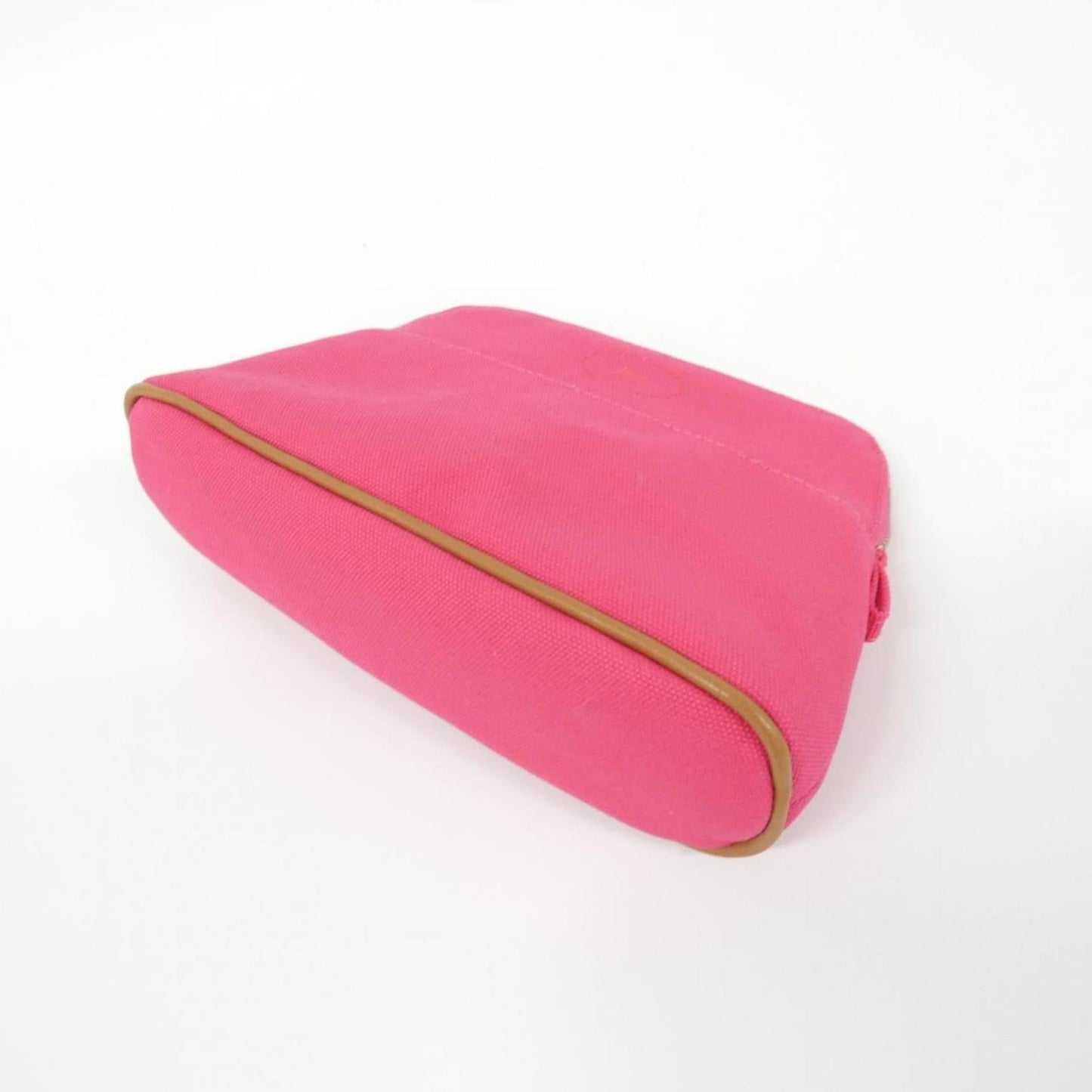 Hermes Silver Canvas Pouch ( )