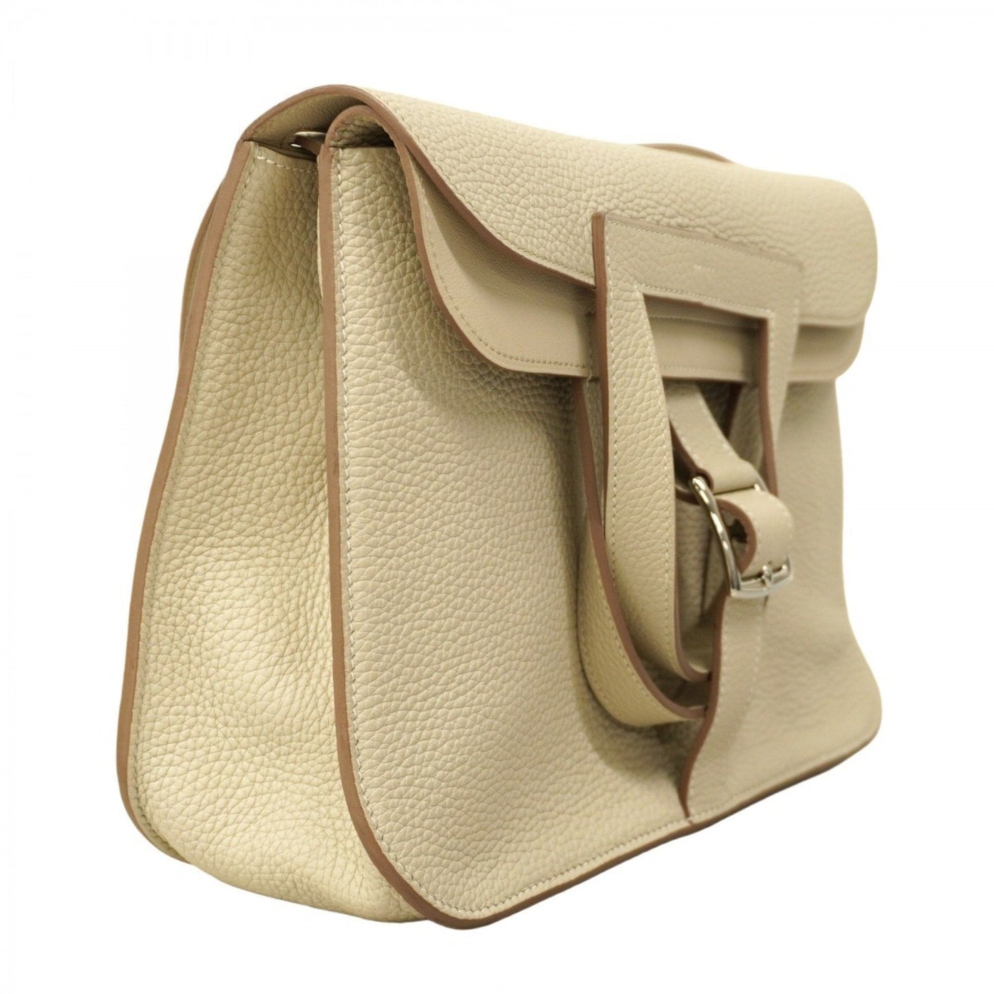 Hermes Silver Taurillon Clemence Leather Handbag ( )