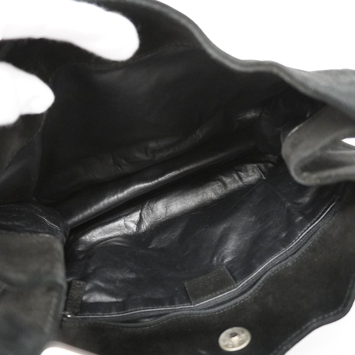 GUCCI[3cc2424]   Handbag 001 3167 Suede/Leather Black Silver metal