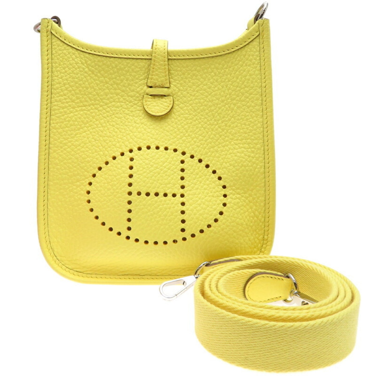 Hermes Yellow Taurillon Clemence Leather Shoulder Bag ( )