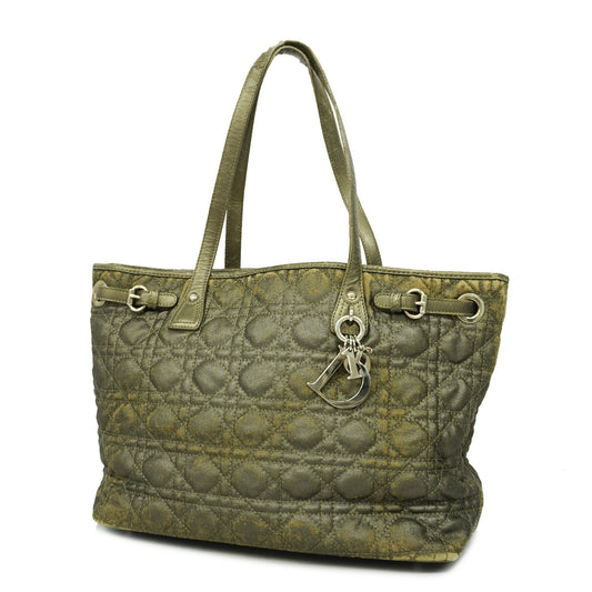 CHRISTIAN DIOR  Canage Women's Leather Tote Bag Dark Gray